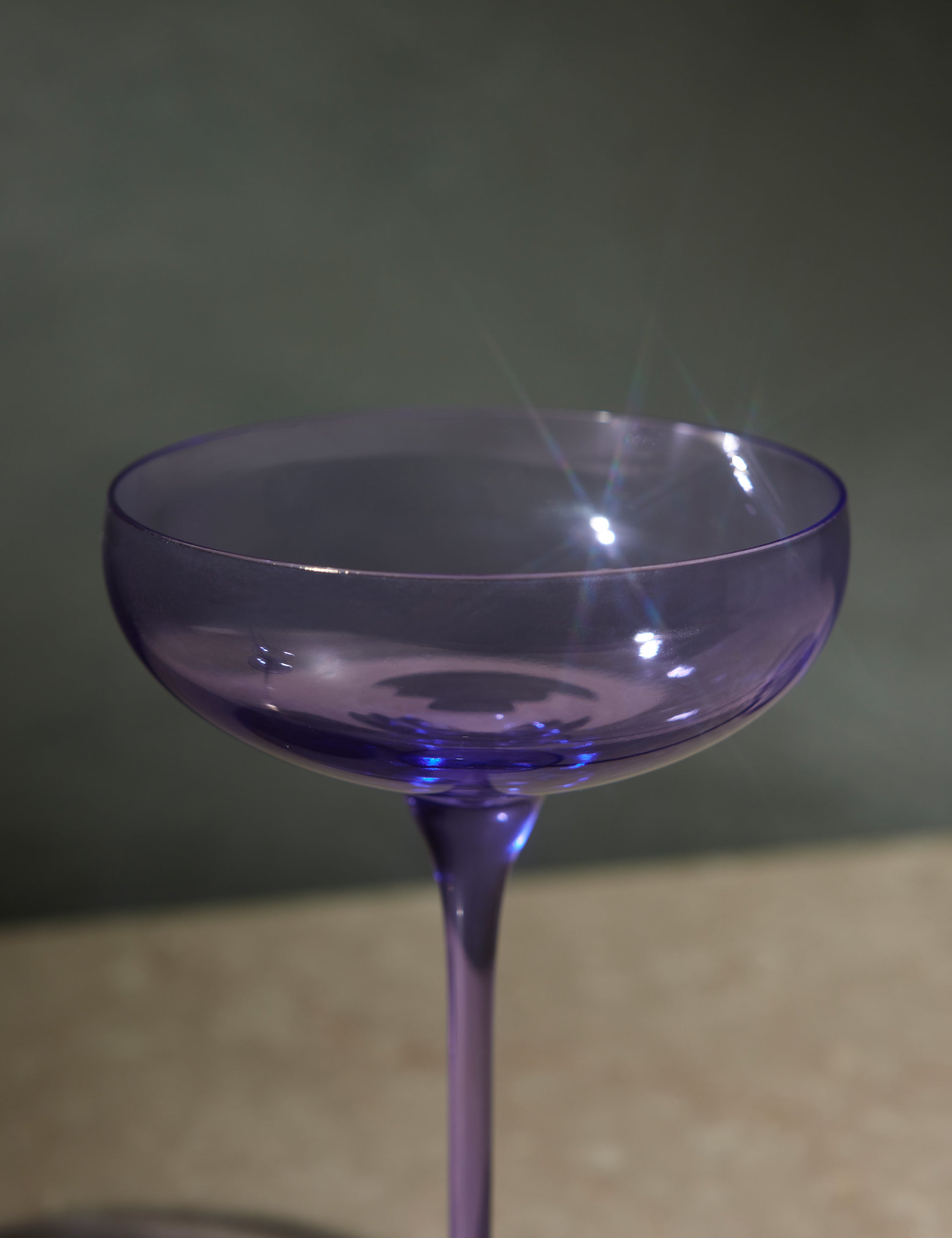 Elegant Estelle Colored Glass Champagne Coupes Set of 2 - Perfect for Weddings, Parties & Romantic Dinners