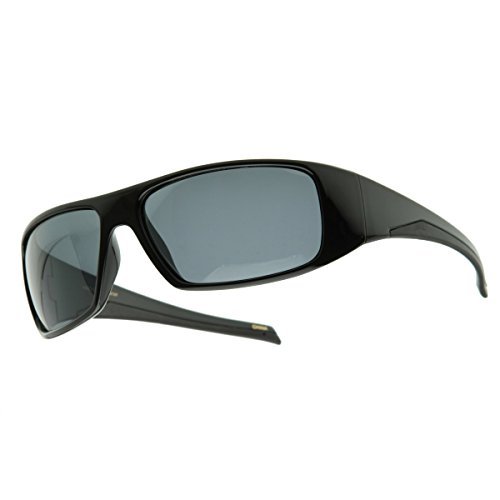 Bold Rectangular Polarized Sports Wrap Sunglasses for Men & Women - UV Protection, Anti-Glare, Lightweight for Running, Cycling, Fishing, Hiking & Outdoor Activities