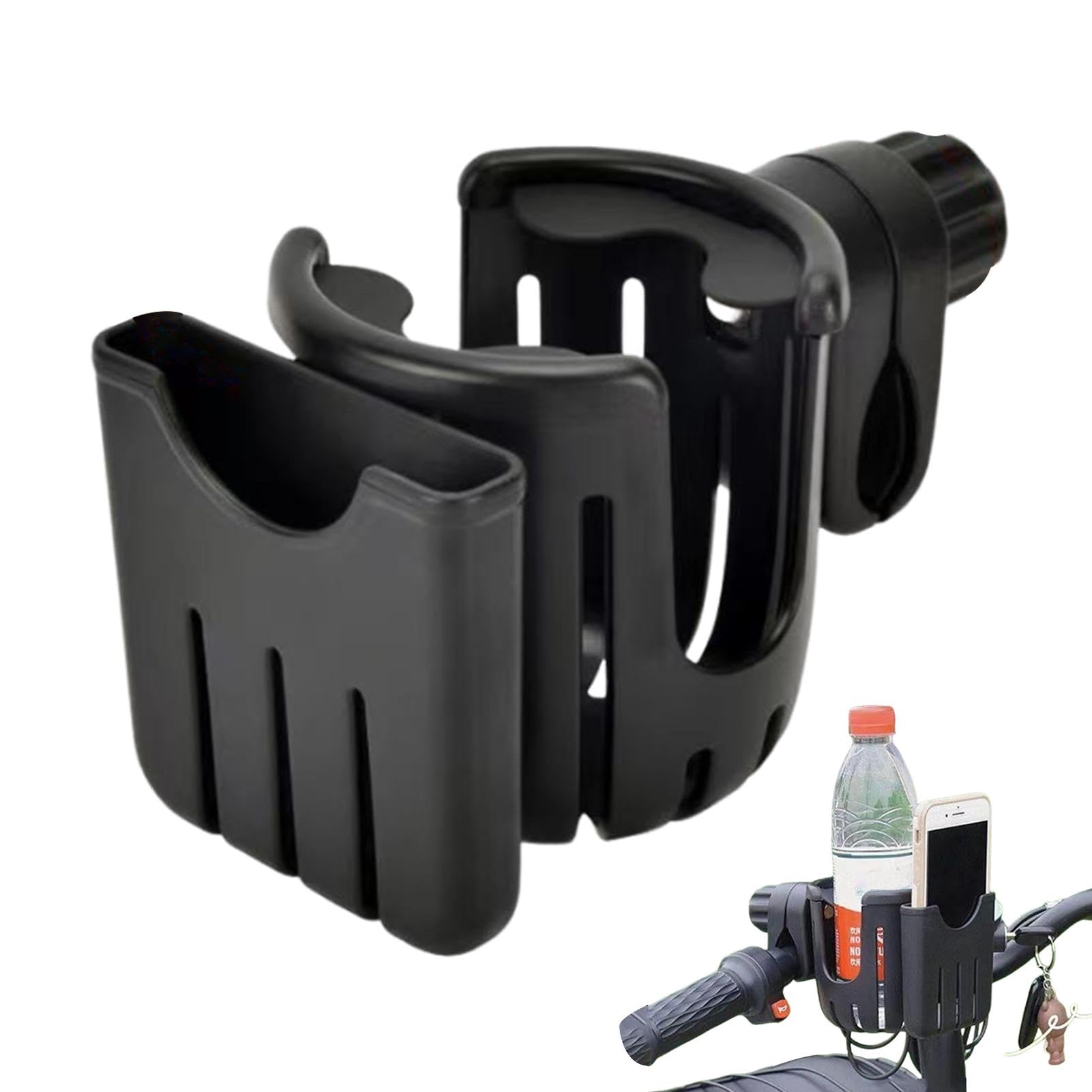 Electric Wheelchair Cup Holder with Phone Holder - Universal Mobility Drink Holder for Wheelchairs, Walkers, Rollators & Scooters - Perfect for Outdoor Activities, Travel & Daily Use