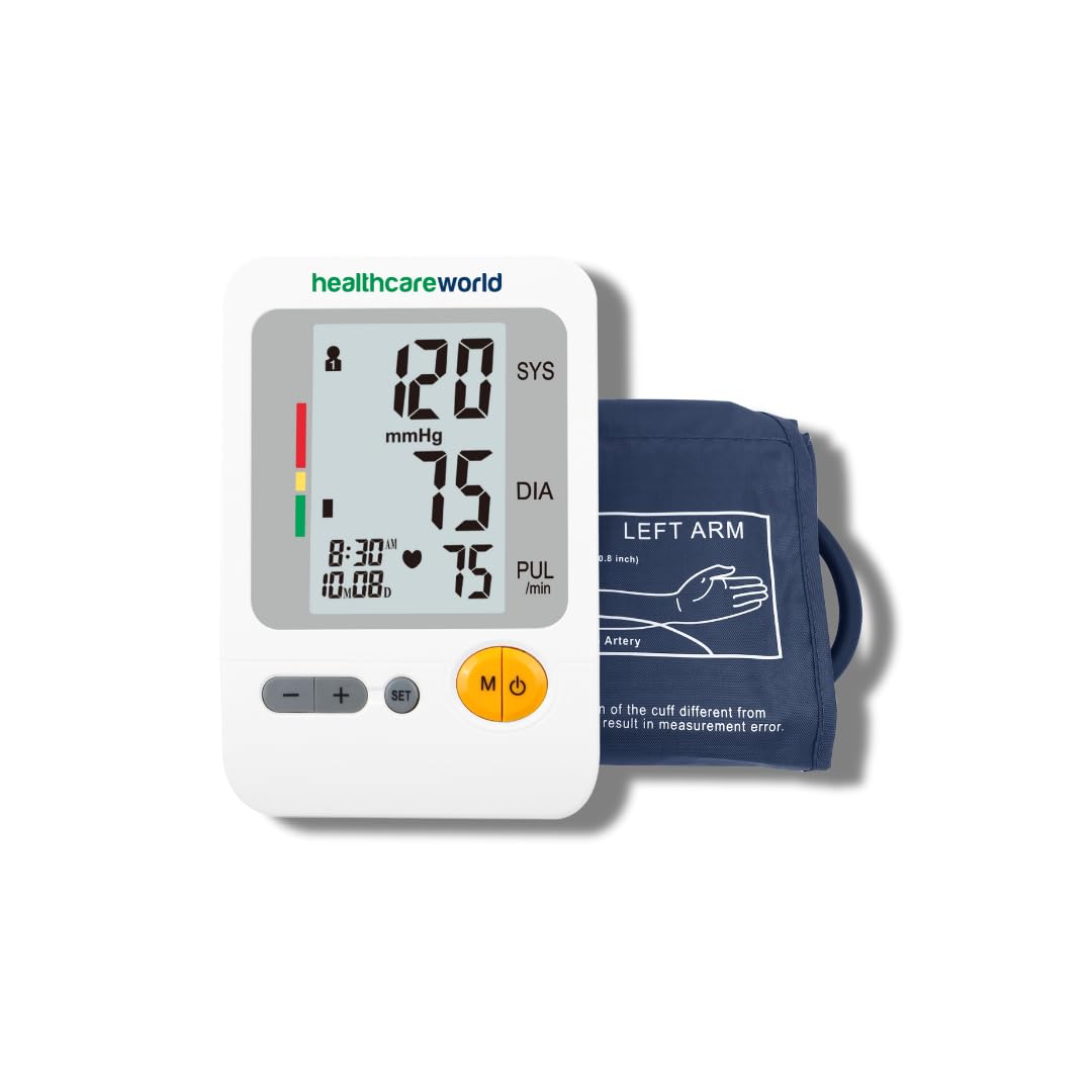 Accurate Digital Blood Pressure Monitor with Large Cuff (30-42cm) & Standard Cuff (22-36cm) - Automatic Inflation, WHO Indicator - Perfect for Home Health Monitoring & Doctor Visits