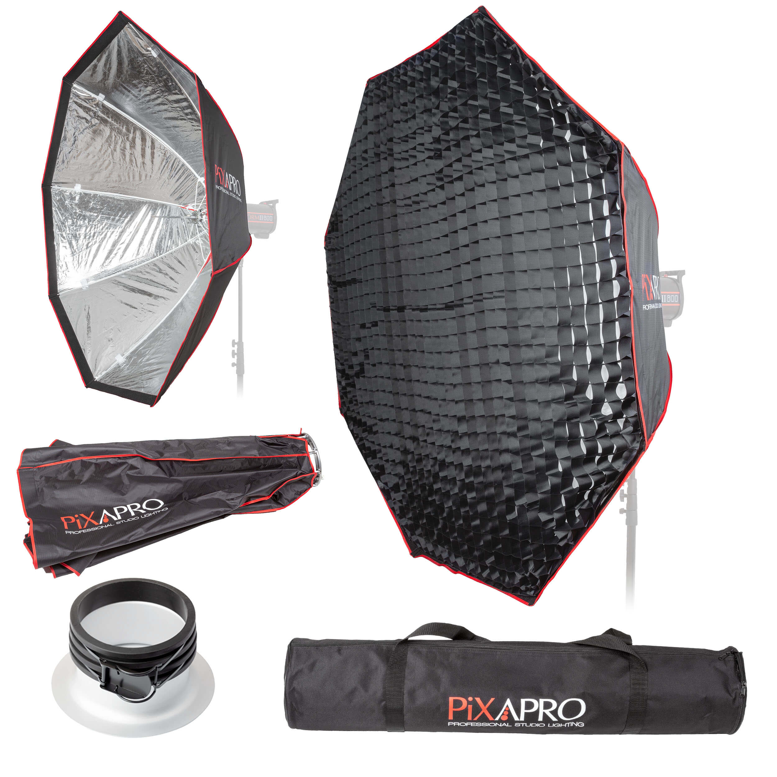 66.9 Inch Large Octagonal Softbox Umbrella with 4cm Grid - Easy Assembly Photography Lighting for Studio, Portrait & Product Shoots