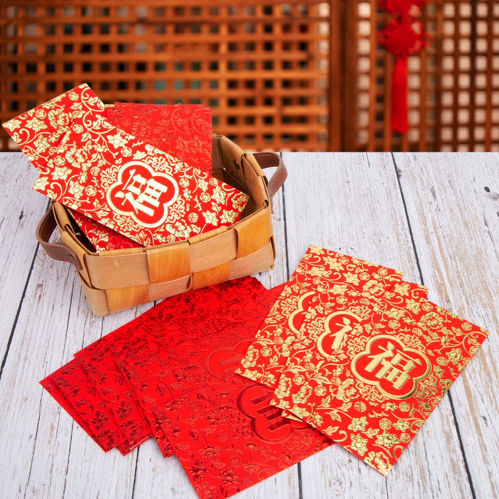 VGOODALL 2025 Chinese New Year Red Envelopes - 36PCS 6.6x3.5 Inch Lucky Money Gift Packets for Lunar New Year, Spring Festival, Weddings & Birthdays | Perfect for Gifting, Celebrations & Good Fortune Wishes