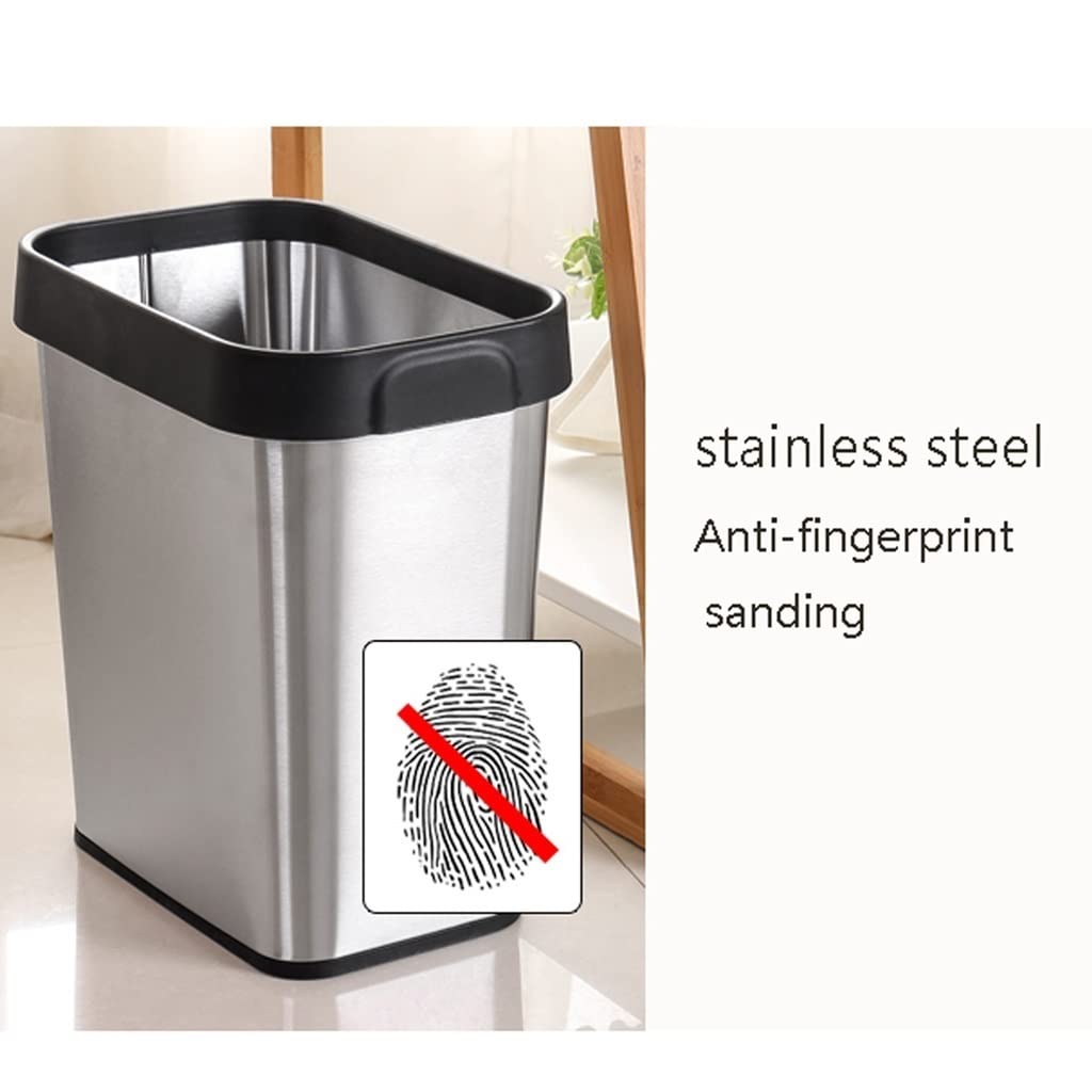 Stainless Steel Kitchen Trash Can - Creative Lidless Indoor Garbage Bin for Living Room, Bedroom, Bathroom - Durable Household Waste Basket (Color: A) | Perfect for Home, Office & Apartment Use