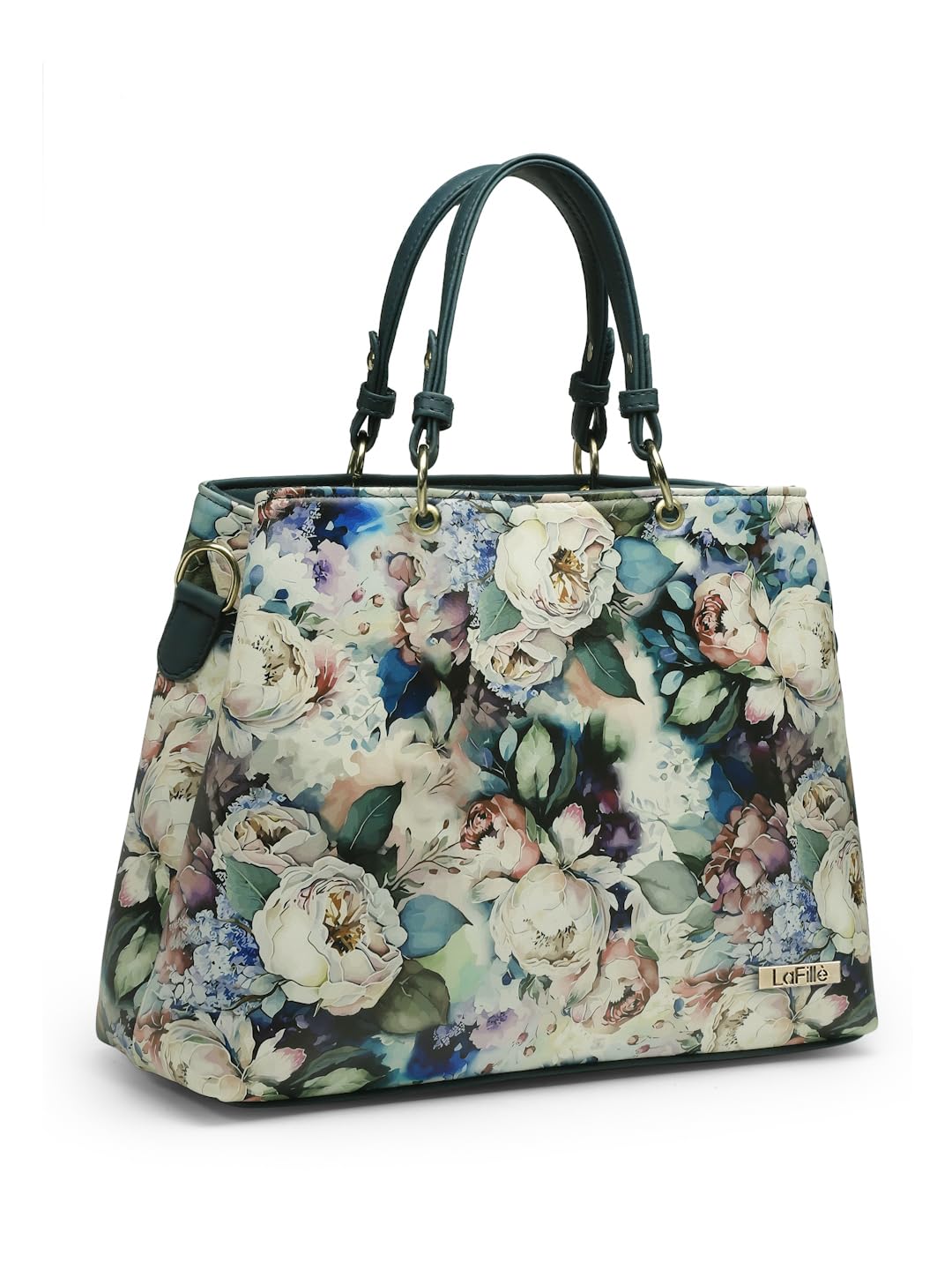 LaFille Latest Floral Print Handbag for Women & Girls - Stylish Ladies Purse & Tote Bag, Perfect for Office, College & Daily Use - Fashionable Handheld Bag for Work, School & Shopping