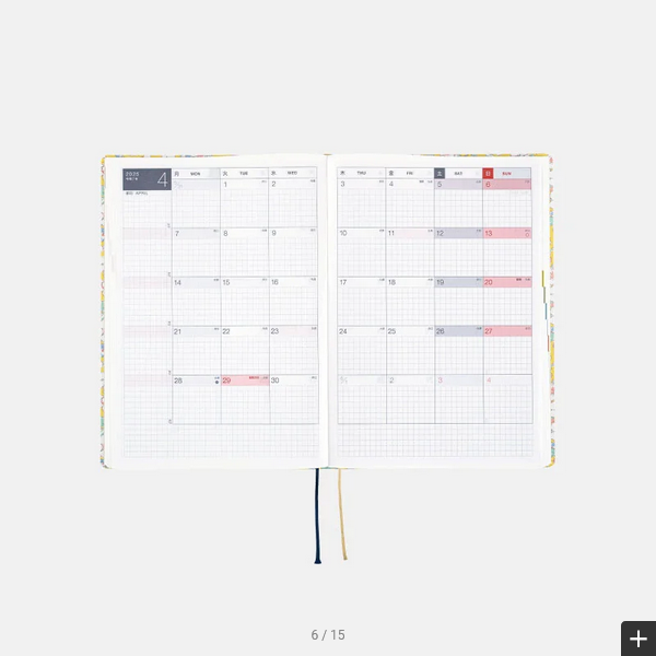 Hobonichi Techo 2025 Planner - Liberty Fabrics Paysanne Blossom HON A5 Size Daily Journal (January Start, Monday Start) English Edition - Perfect for Work, School & Personal Organization