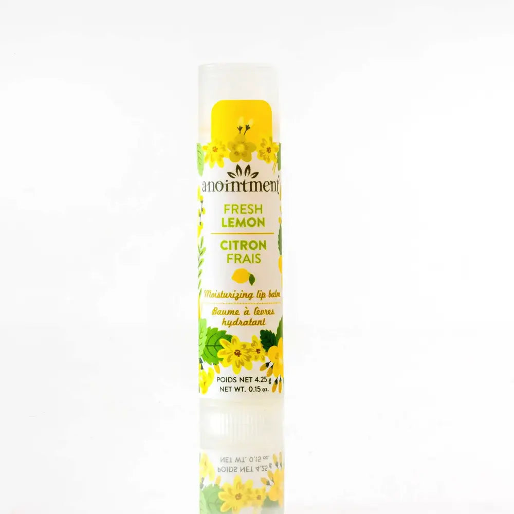 Anointment Lemon Lip Balm - Moisturizing & Nourishing for Dry, Chapped Lips - Perfect for Winter Skincare & Daily Hydration