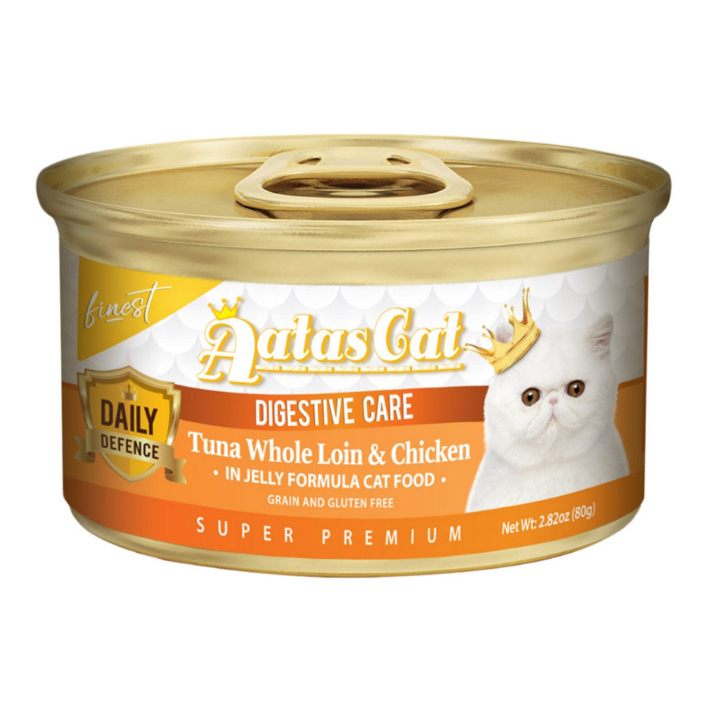 Aatas Cat Finest Wet Cat Food Variety Pack - Fruity Feast in Gravy 70g, Diamond Dinner in Jelly 80g & Daily Defense Digestive 80g | Premium Nutrition for Adult Cats | Perfect for Mealtime, Weight Management & Digestive Health