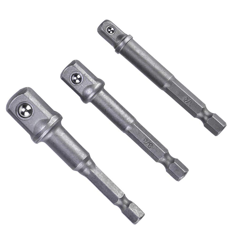 01 Sockets Set - High Strength Drill Driver Socket Kit for Electric Screwdriver, Electric Drill & Pneumatic Tools (Silver) | Perfect for Automotive Repairs, DIY Projects & Professional Construction Work
