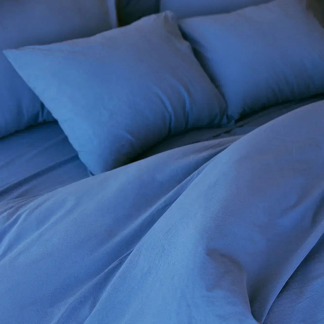 Premium Tavira Washed Cotton Duvet Cover Set - Soft & Breathable Blue Bedding - Perfect for Master Bedroom, Guest Room & Cozy Home Decor