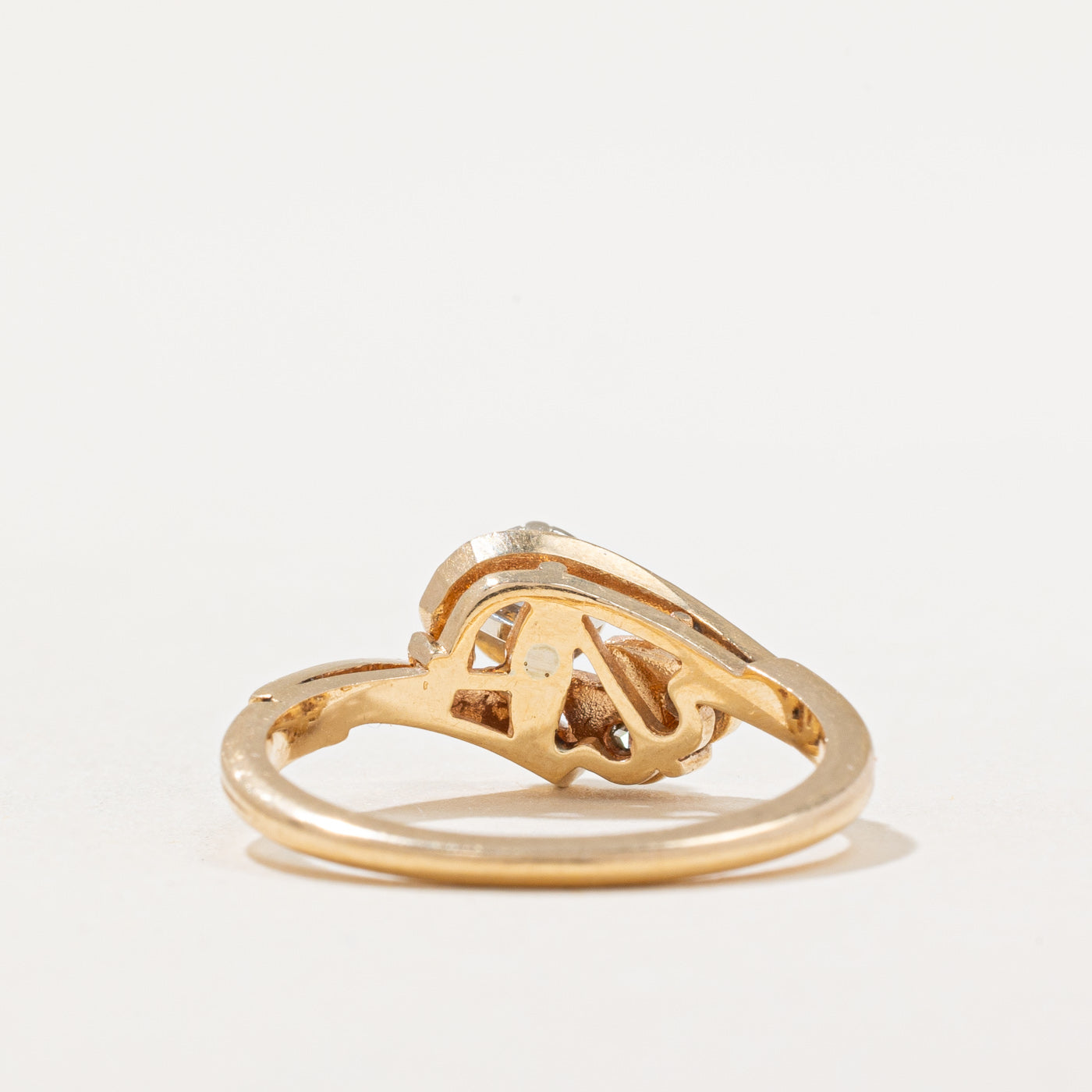 Illusion Set Diamond Abstract Ring - 0.16ctw Size 6 | Elegant Stackable Band for Women | Perfect for Weddings, Anniversaries & Everyday Wear