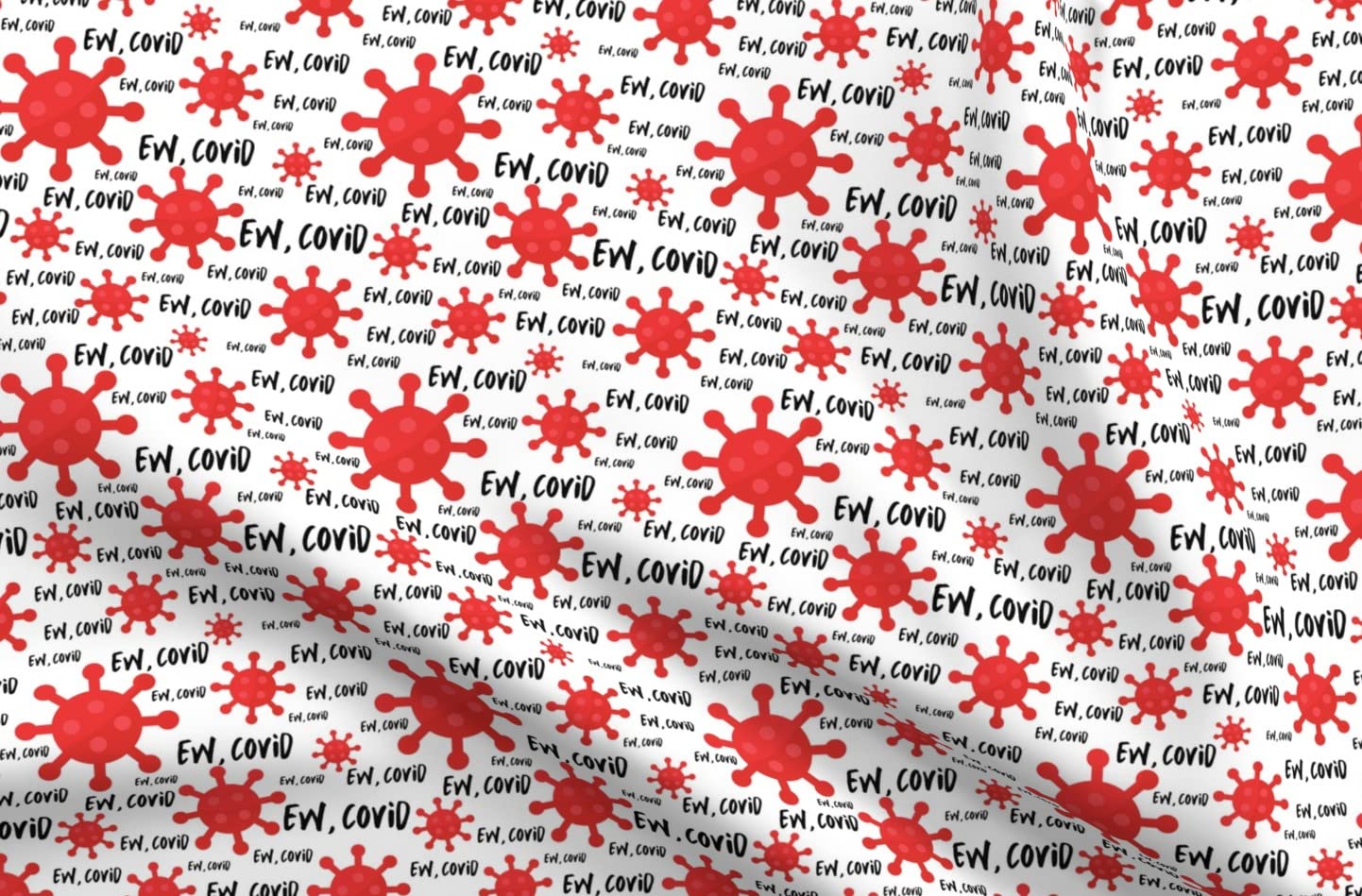 Virus Joke Novelty Printed Cotton Poplin Fabric by The Yard - Perfect for Sewing, Quilting, Dresses & DIY Crafts | Spoonflower Premium Fabric for Apparel & Home Decor Projects