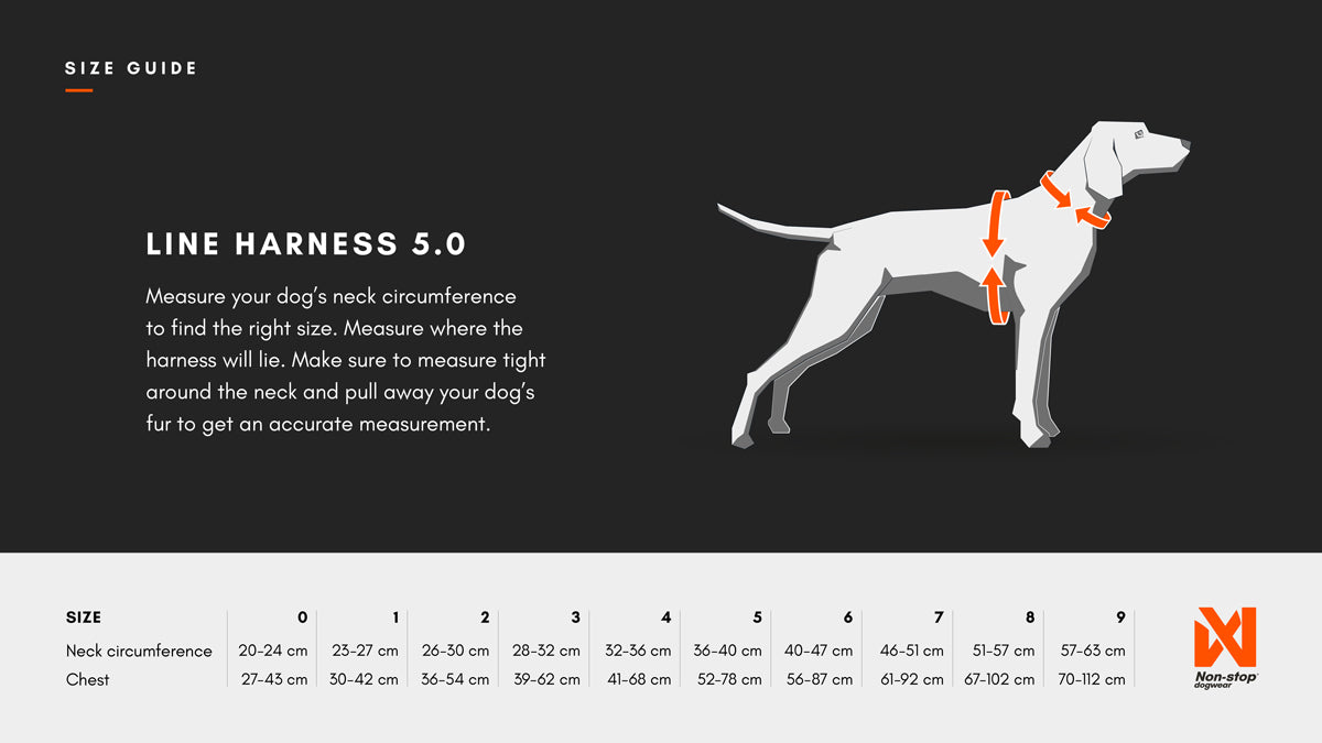 Non Stop Dog Wear Line Harness 5.0 - Adjustable Reflective Dog Harness for Medium & Large Dogs - Perfect for Running, Hiking & Outdoor Adventures