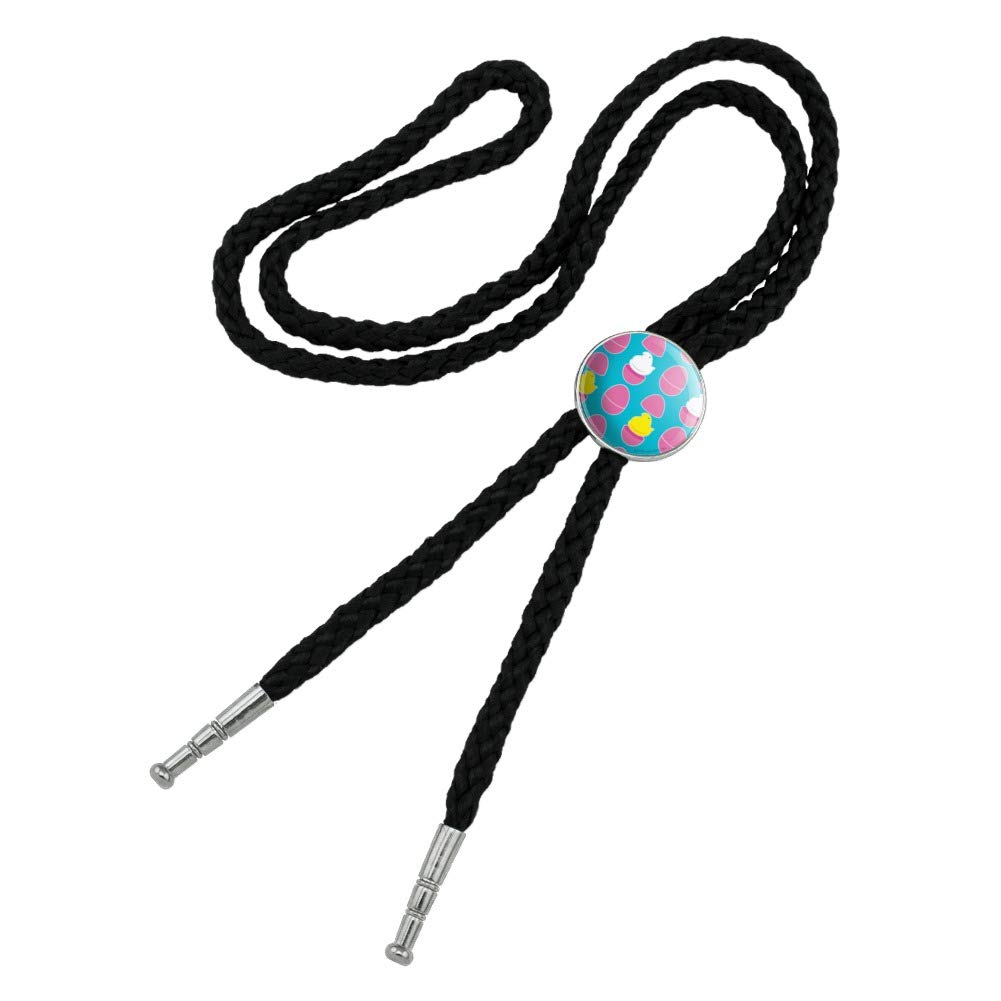 Western Cowboy Bolo Tie with Peeps Hatching Easter Eggs Design - Southwestern Style Necktie for Men | Perfect for Easter, Rodeo, and Country Western Events