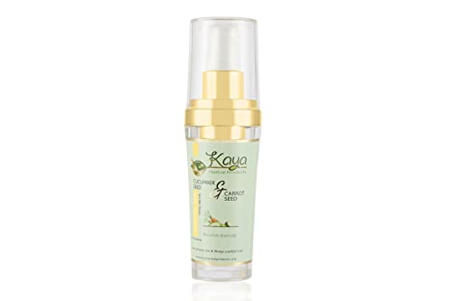 Kaya Herbal Cucumber & Carrot Seed Facial Serum for Brightening & Glowing Skin - Anti-Aging Face Serum for Men & Women, All Skin Types (30ml) | Perfect for Daily Skincare Routine & Nighttime Skin Rejuvenation