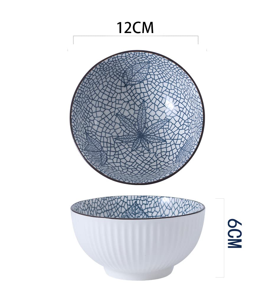 TuYines 4.75 Inch Porcelain Cereal Bowls Set - Microwave & Dishwasher Safe Ceramic Rice, Soup, Dessert Bowls for Ice Cream, Breakfast, Noodles | Perfect for Family Dining, Restaurant Use & Party Serving