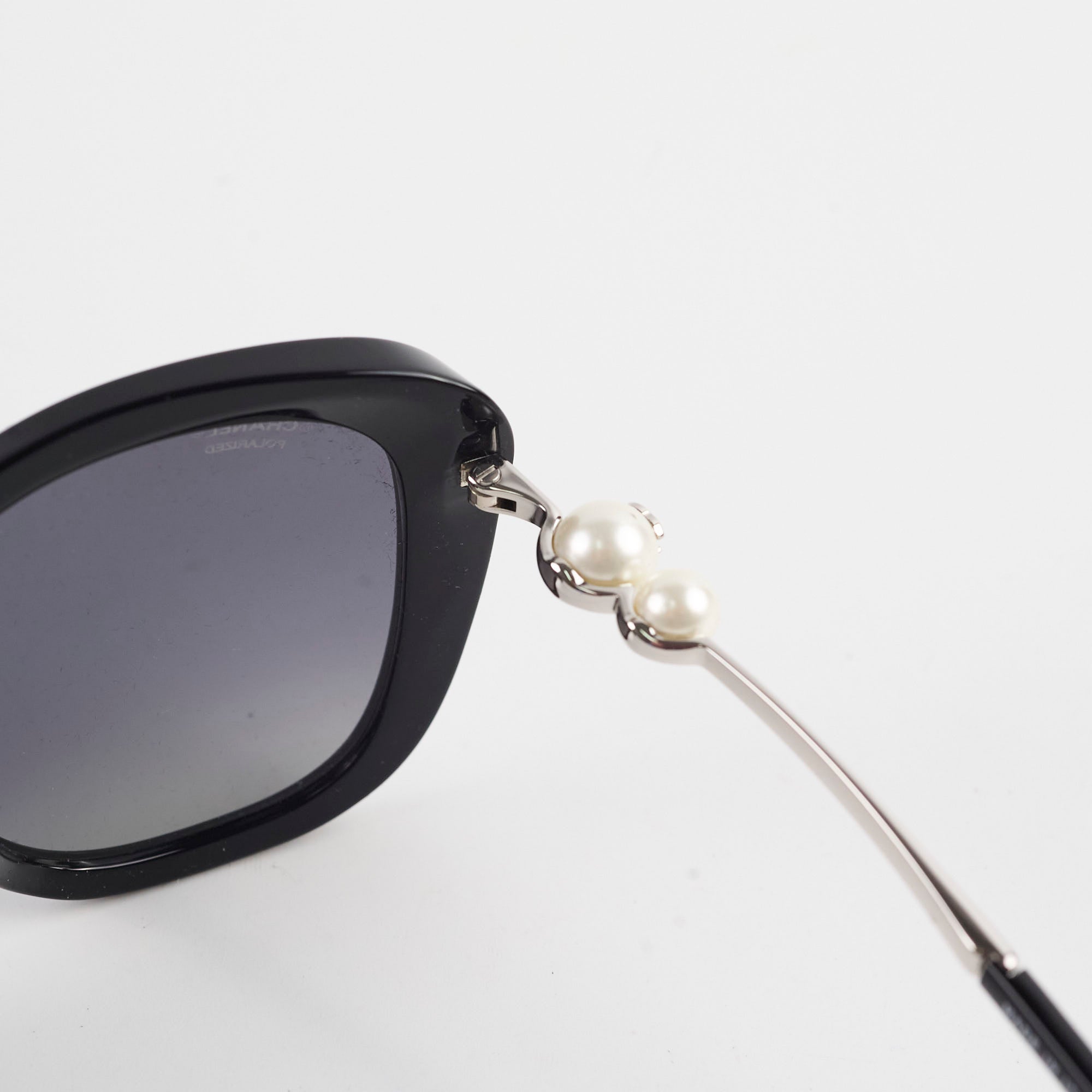 Chanel Square Sunglasses with Pearly Temple - Luxury Fashion Sunglasses for Women - Perfect for Beach, Travel & Everyday Style