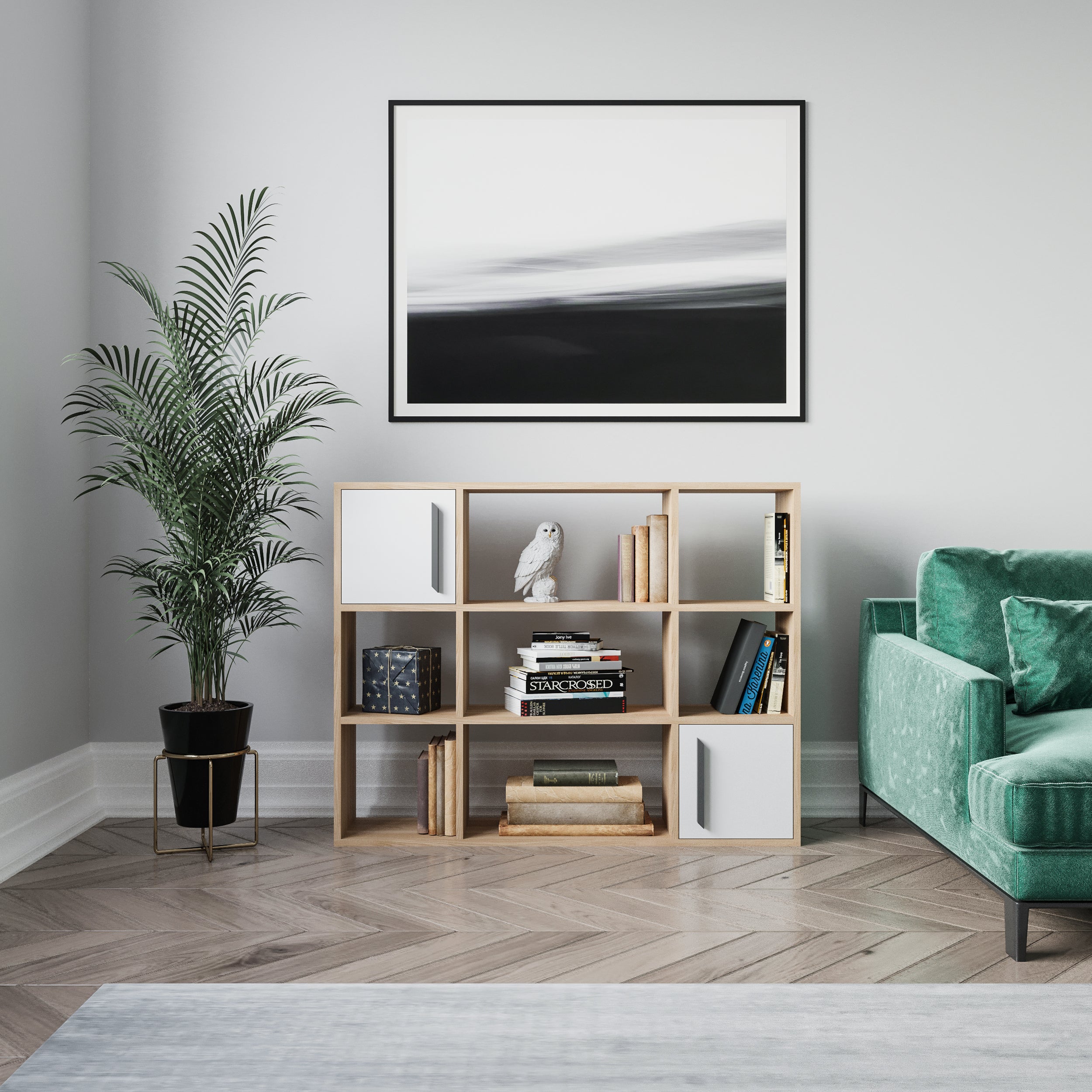Randall Bookcase - Modern Wooden Bookshelf for Home & Office - Stylish Storage for Books, Decor & Essentials - Perfect for Living Room, Bedroom or Study