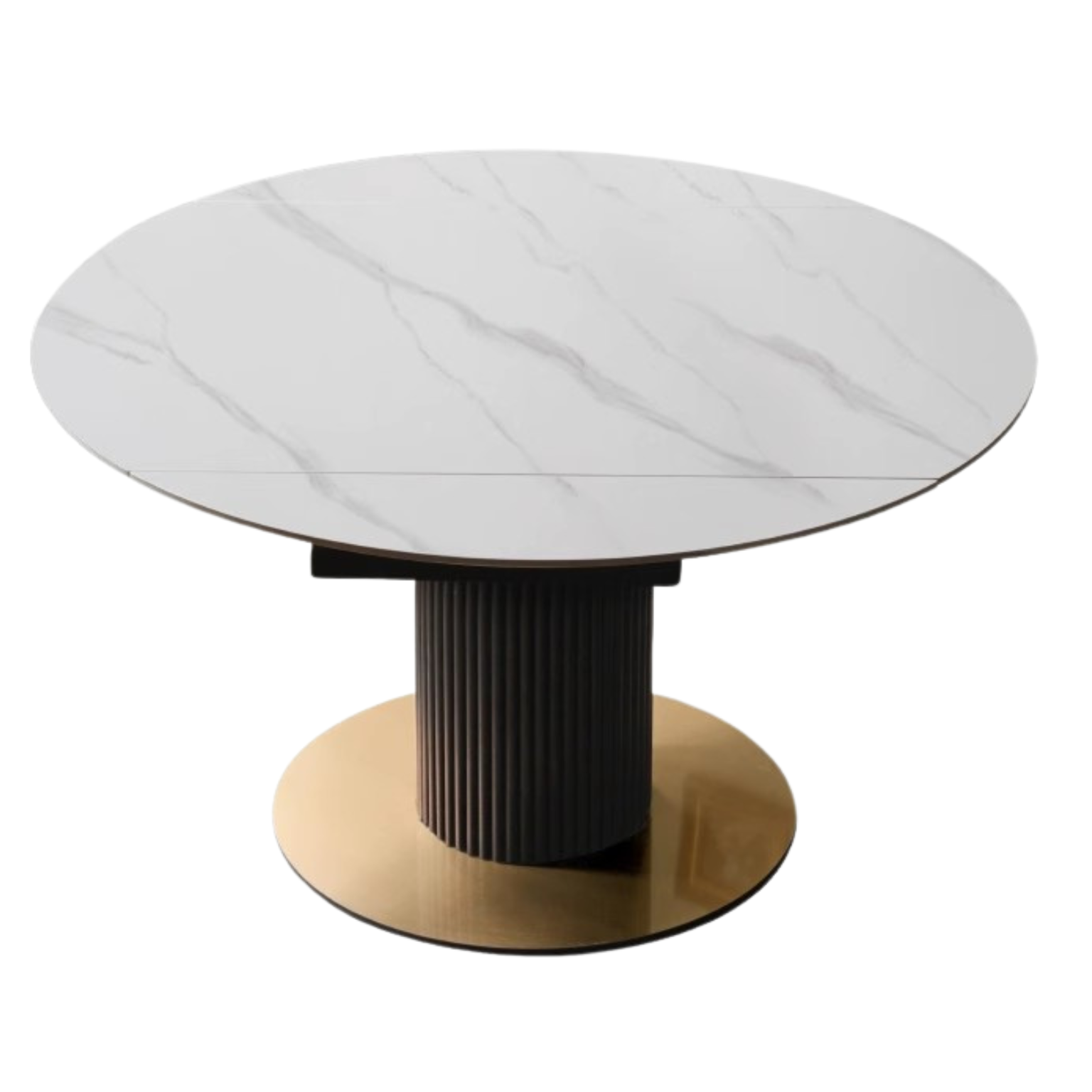 out of stock 53.1x35.4-53.1x29.9 inch / 135x90-135x76 cm / White color / Rotating telescopic dining table