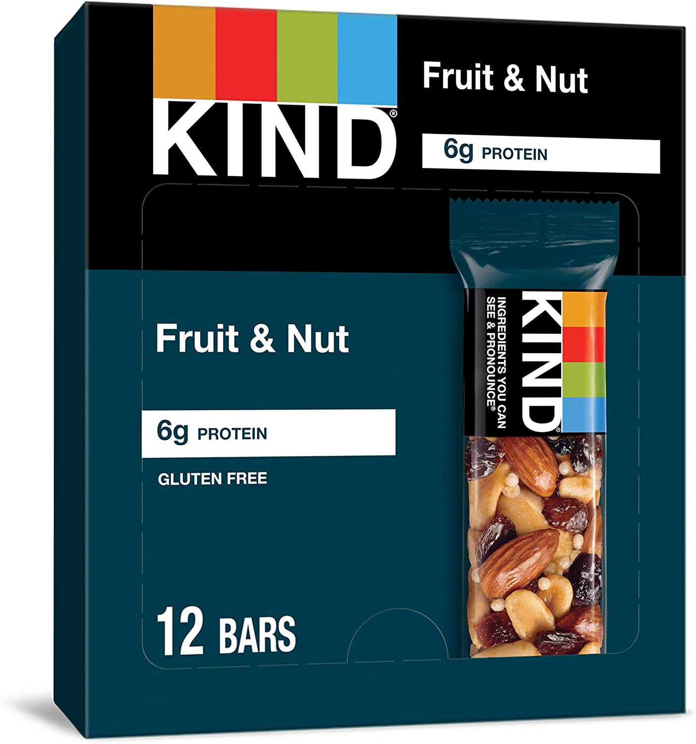 Kind Bar Fruit & Nut - Healthy Snack Bars with Real Fruits & Nuts - Perfect for On-the-Go Energy, Workouts & Healthy Lifestyle