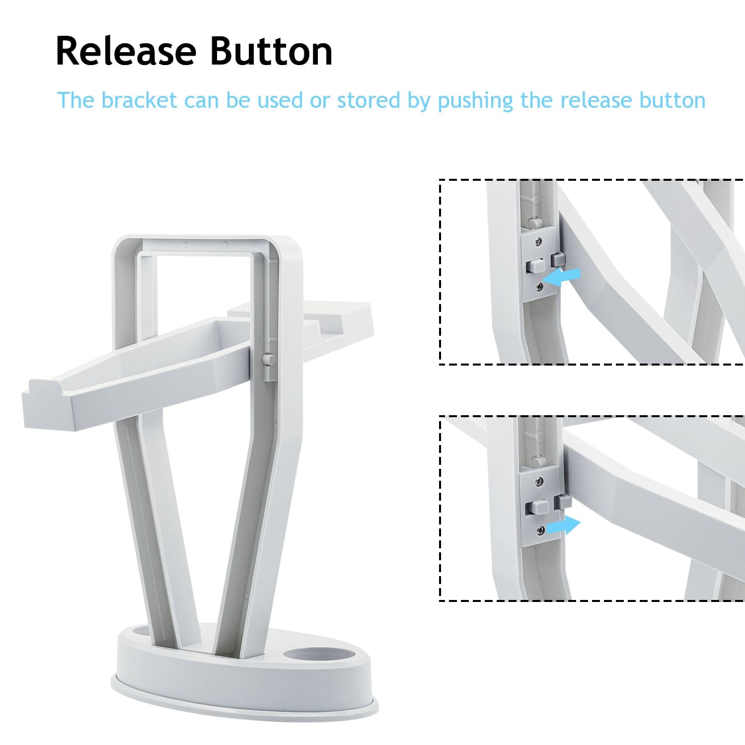 McBazel VR Stand - Universal Display Holder for Oculus Quest 2, Quest 3, PS VR & Touch Controllers - White - Perfect for Organized Gaming Setup & VR Accessories Storage