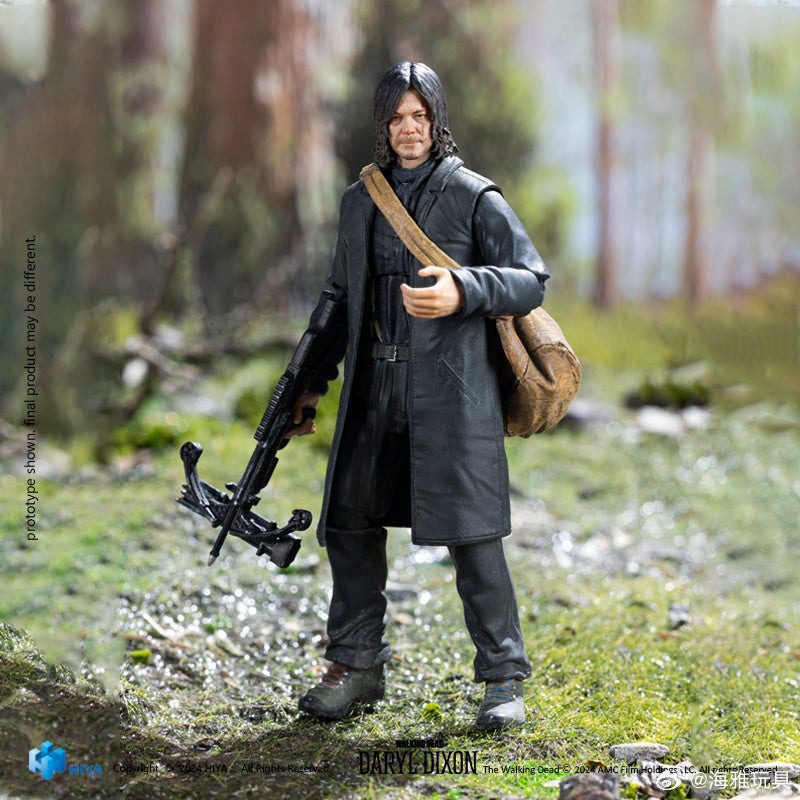 PRE ORDER - Hiya 1/18 Scale 4-Inch The Walking Dead Daryl Dixon Action Figure - Exquisite Mini Collectible Series for Display & Role Play - Perfect for Fans, Collectors & Gift Giving