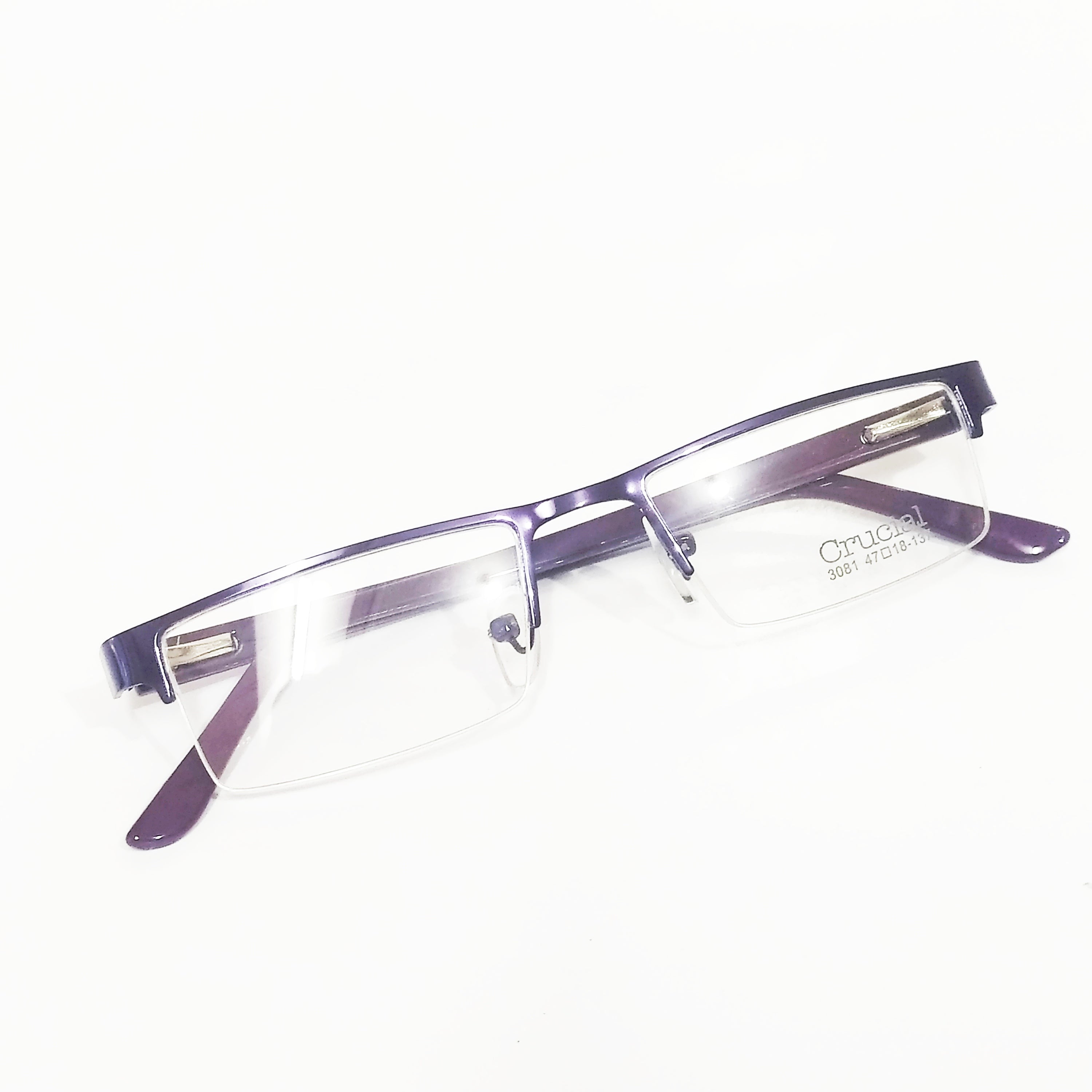Stylish Purple Metal Supra Spectacle Frames for Women & Men - Trendy Unisex Eyeglasses for Fashion & Everyday Wear