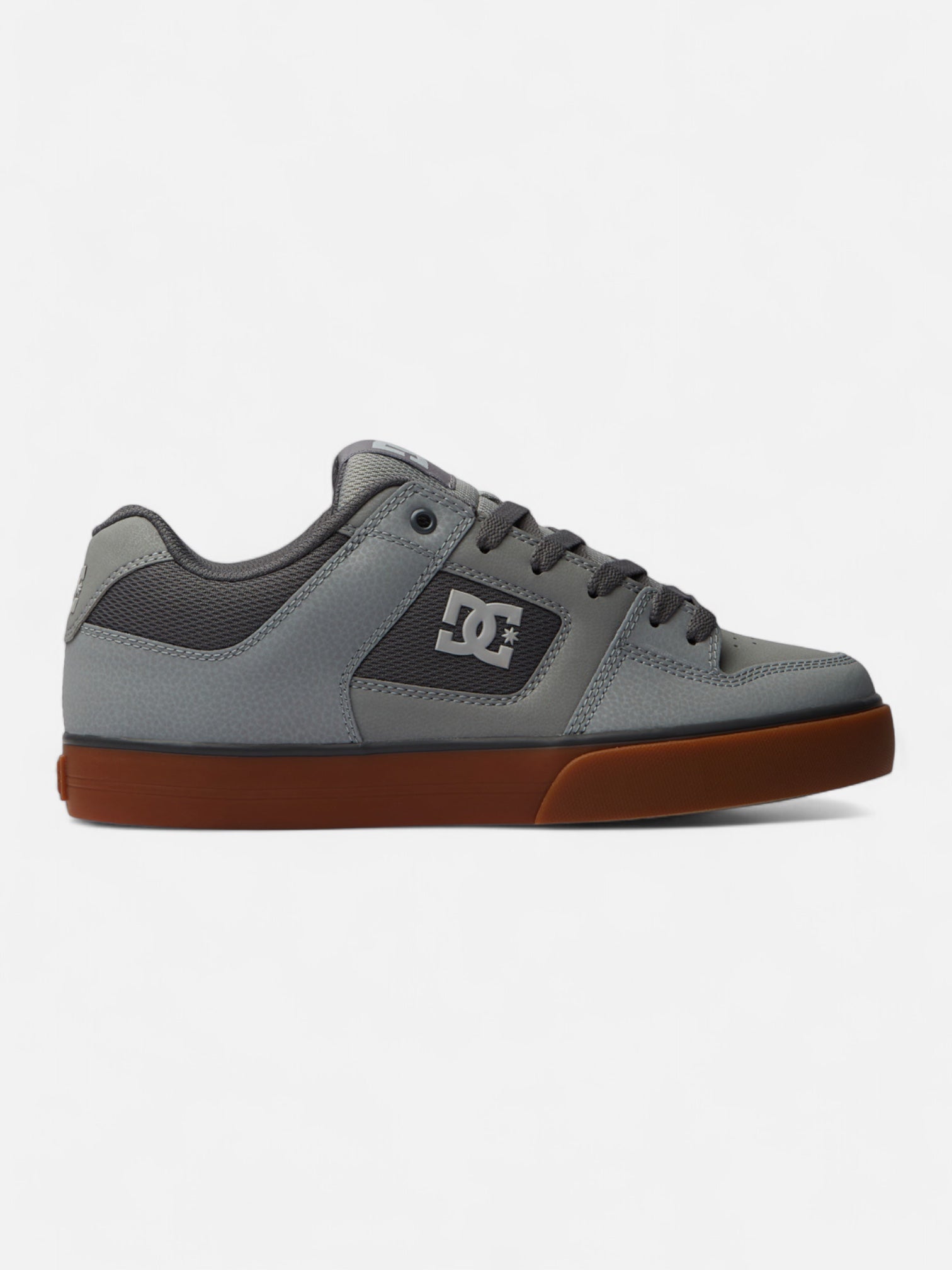 DC Pure Grey Brown Skate Shoes for Men & Women - Comfortable Sneakers for Skateboarding, Casual Wear & Street Fashion