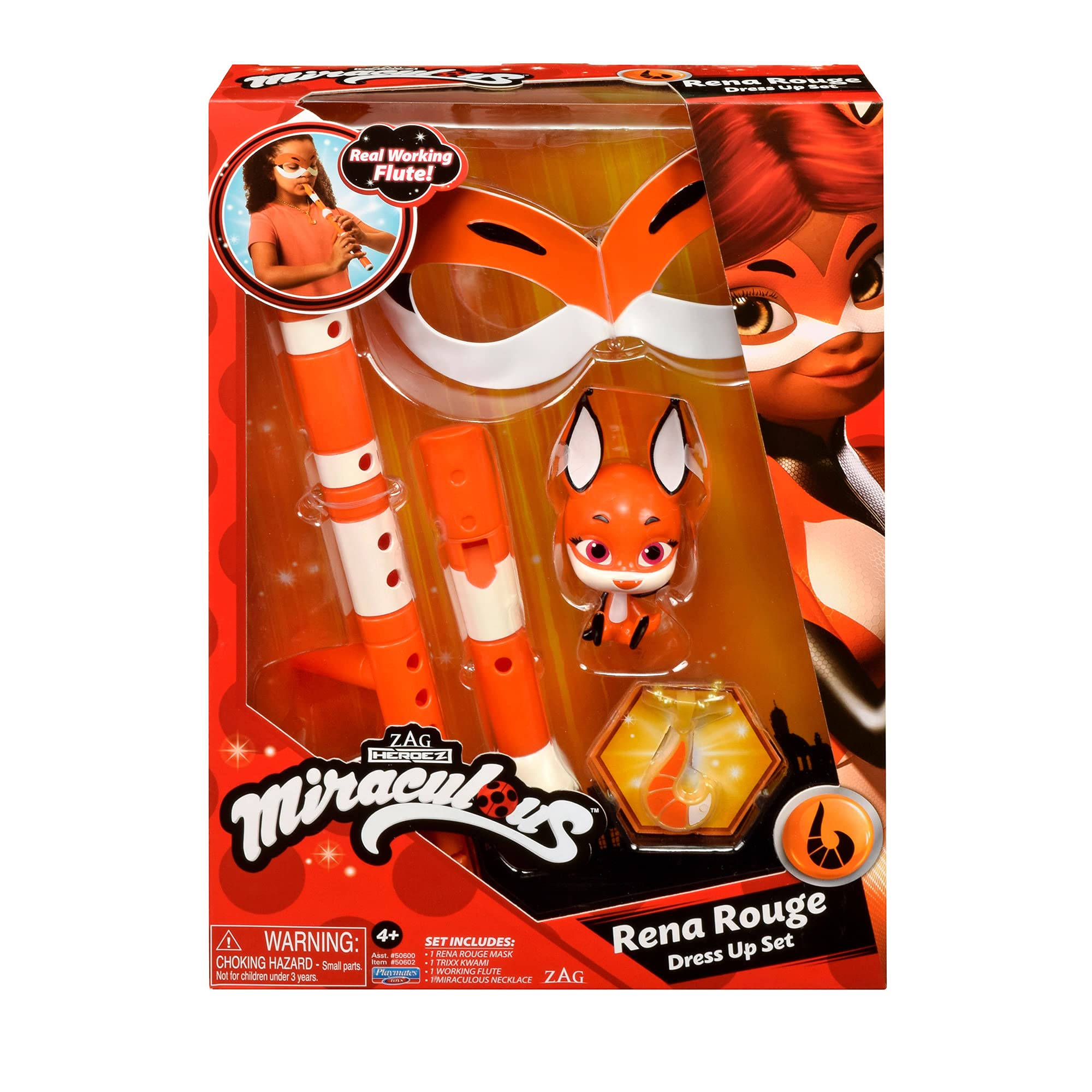 **Miraculous Ladybug Rena Rouge Dress Up Costume Set for Kids - Playmates Toys Official | Halloween, Cosplay & Pretend Play**