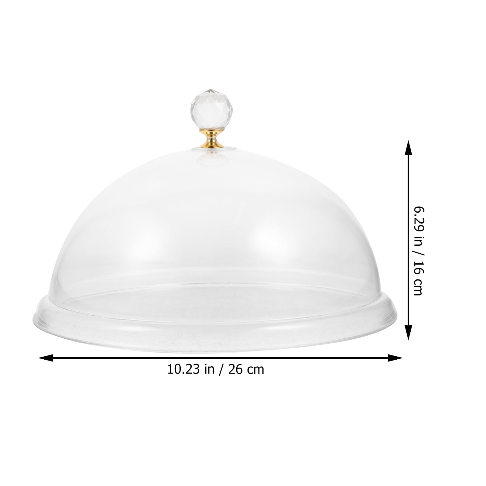 Acrylic Cake Dome Cover - Clear Round Plastic Food Cloche for Cake Stand, Cheese Display & Serving Platter | Perfect for Dessert Presentation, Bakery Showcase & Party Buffet