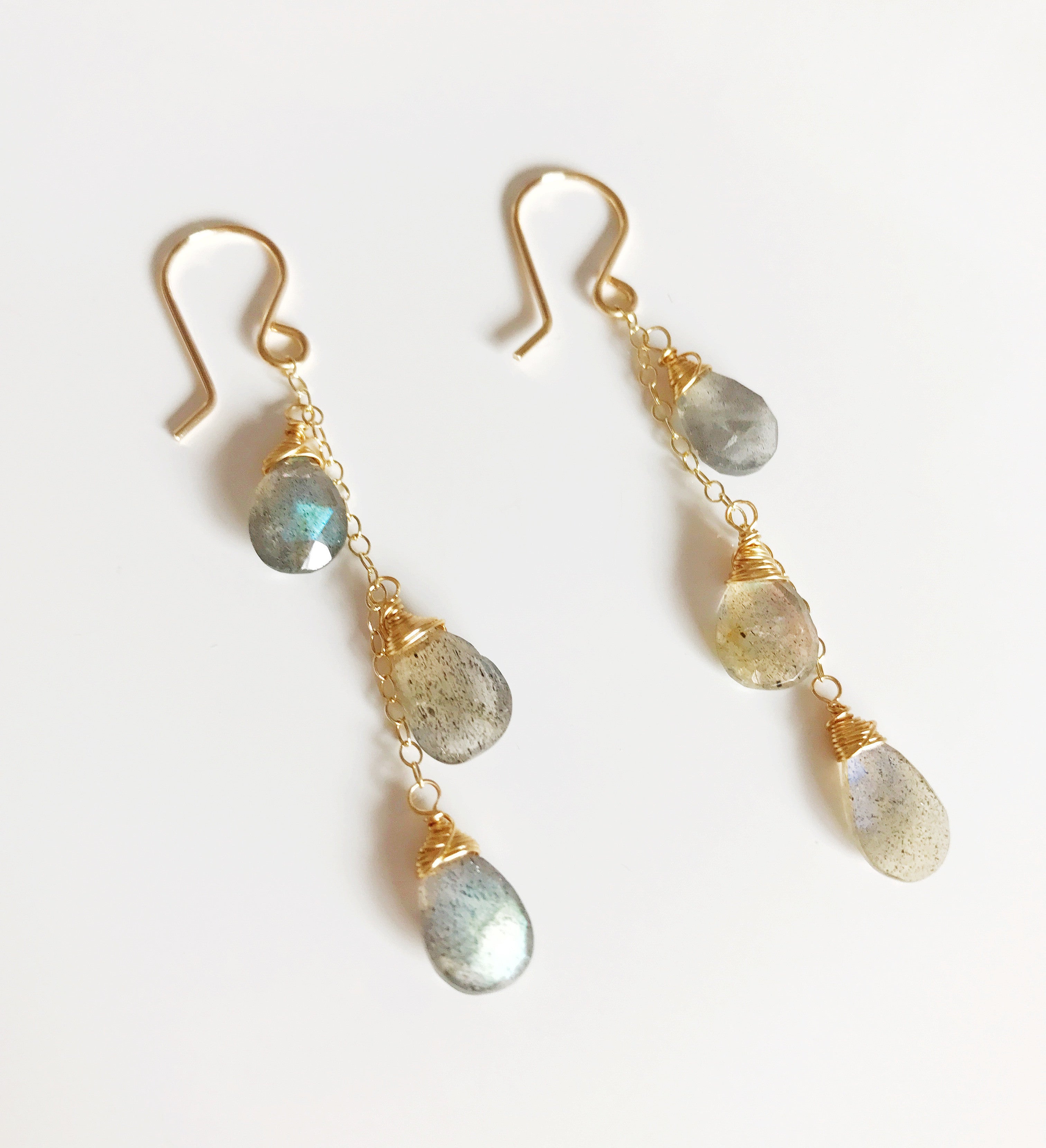 Labradorite Earrings for Women - Elegant Adele Style (E267) | Perfect for Parties, Weddings & Everyday Wear