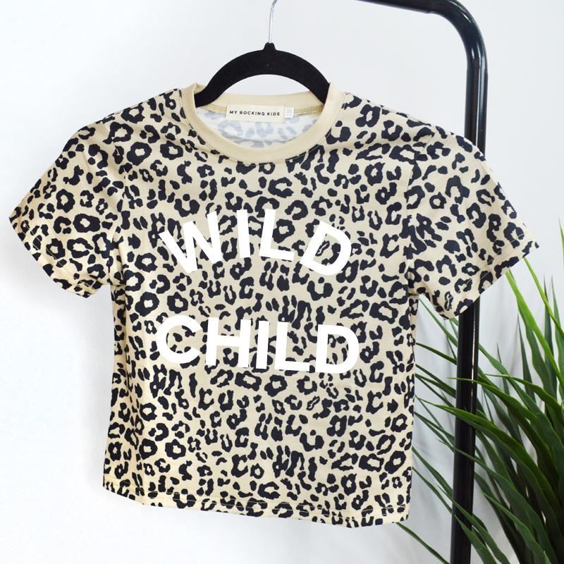 CLR Wild Child Leopard Print T-Shirt for Women | Trendy Animal Print Tee | Perfect for Casual Wear, Parties & Night Out
