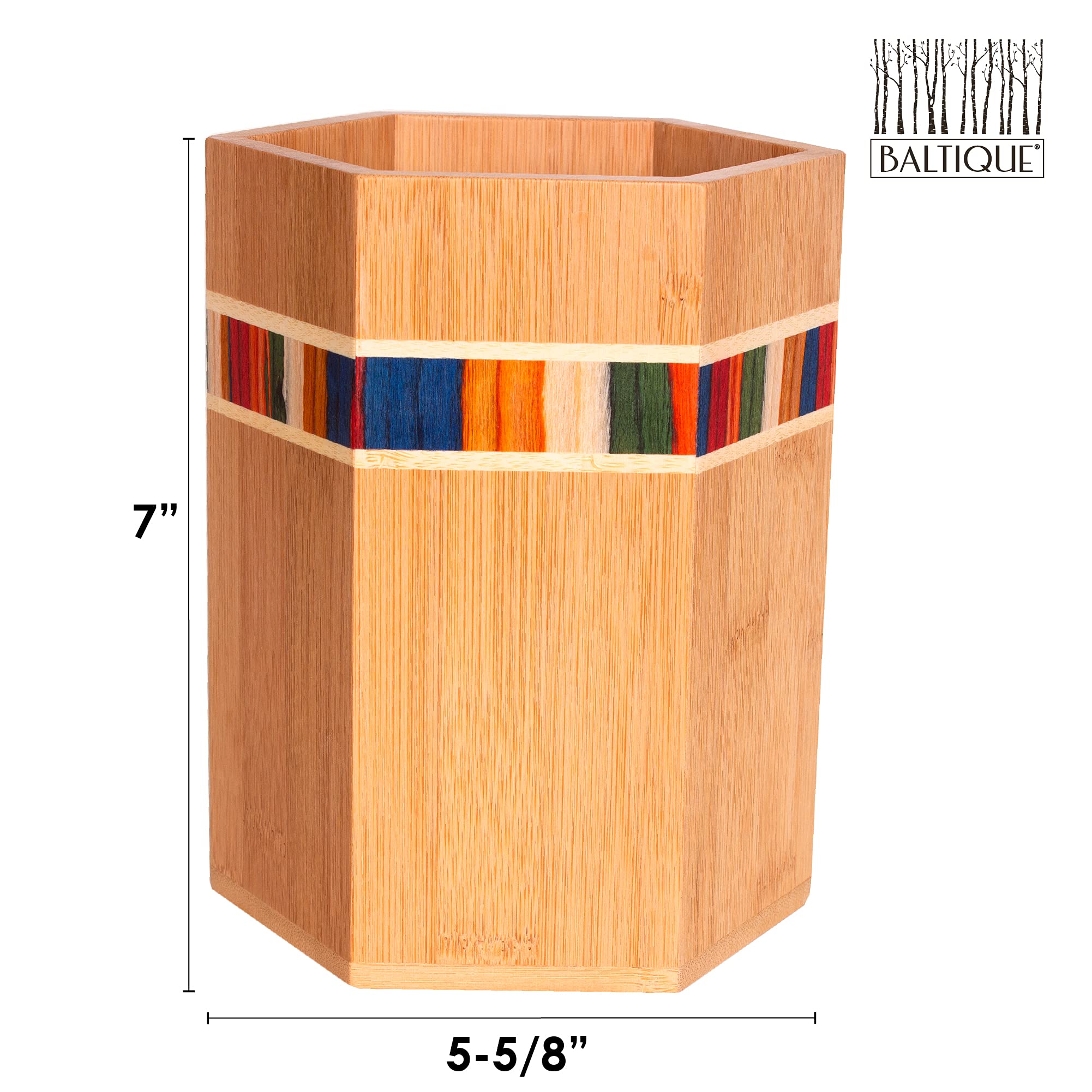 Totally Bamboo Baltique Marrakesh Collection Large Kitchen Utensil Holder - Countertop Cooking Utensil Crock for Spoons, Spatulas & Kitchen Tools | Perfect for Modern Kitchens & Cooking Enthusiasts
