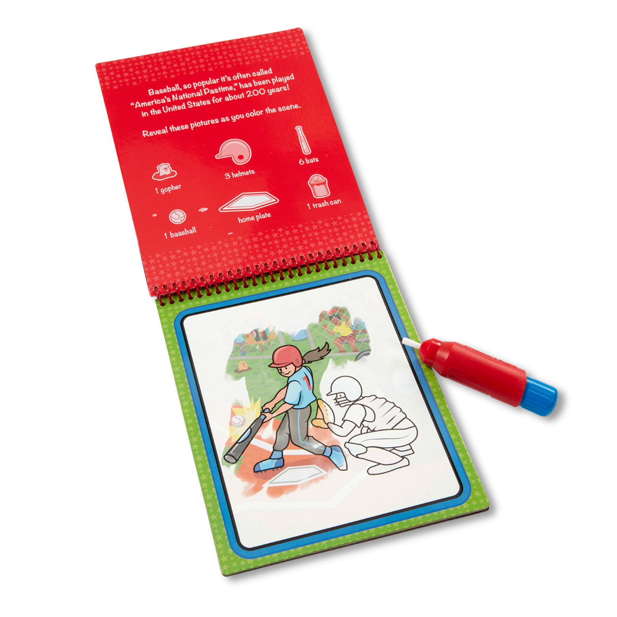 On the Go Water Wow!® Water Reveal Activity Pad - Sports Theme, Mess-Free Travel Toy for Kids, Reusable Coloring Book for Airplane & Road Trips