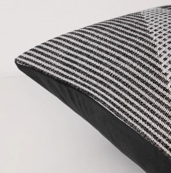 Modern Geometric Grey Throw Pillows - Large Contemporary Decorative Cushions for Sofa & Couch - Perfect for Living Room, Bedroom Interior Design & Home Decor