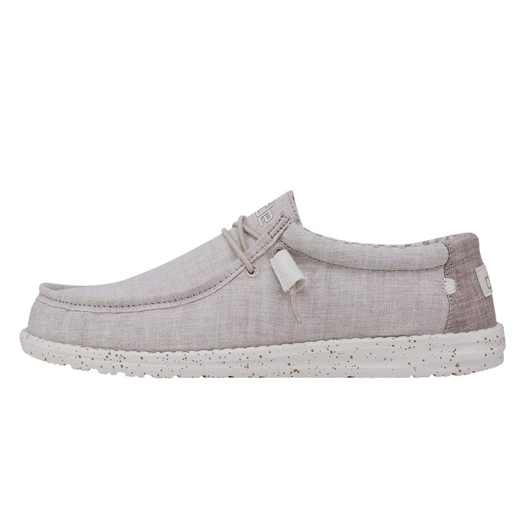 Hey Dude Men's Wally Chambray Loafers - Comfortable Lightweight Slip-On Shoes for Men | Perfect for Casual Wear, Travel & Everyday Comfort