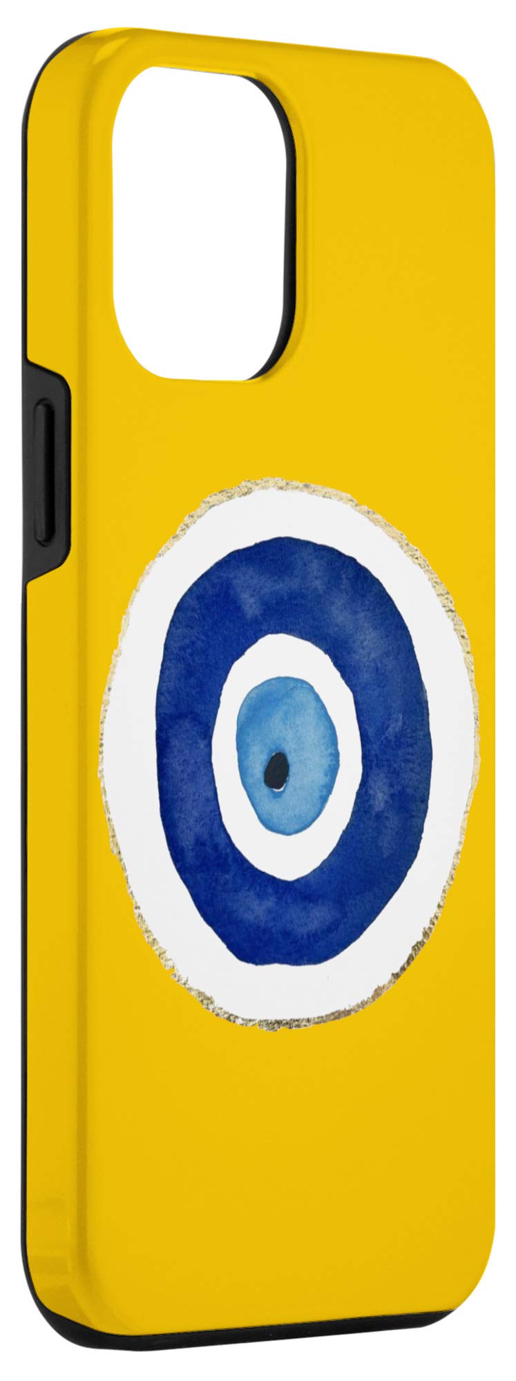 iPhone 12 Pro Max Case - Premium Evil Eye Protection Cover with Yellow Design | Slim Fit, Shockproof & Scratch Resistant | Perfect for Daily Use, Travel & Gift Giving