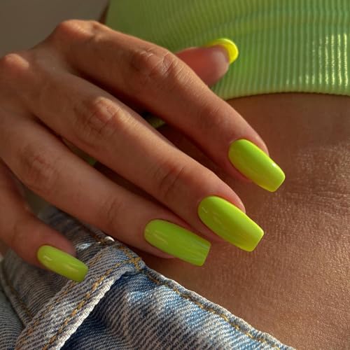 glossy neon green