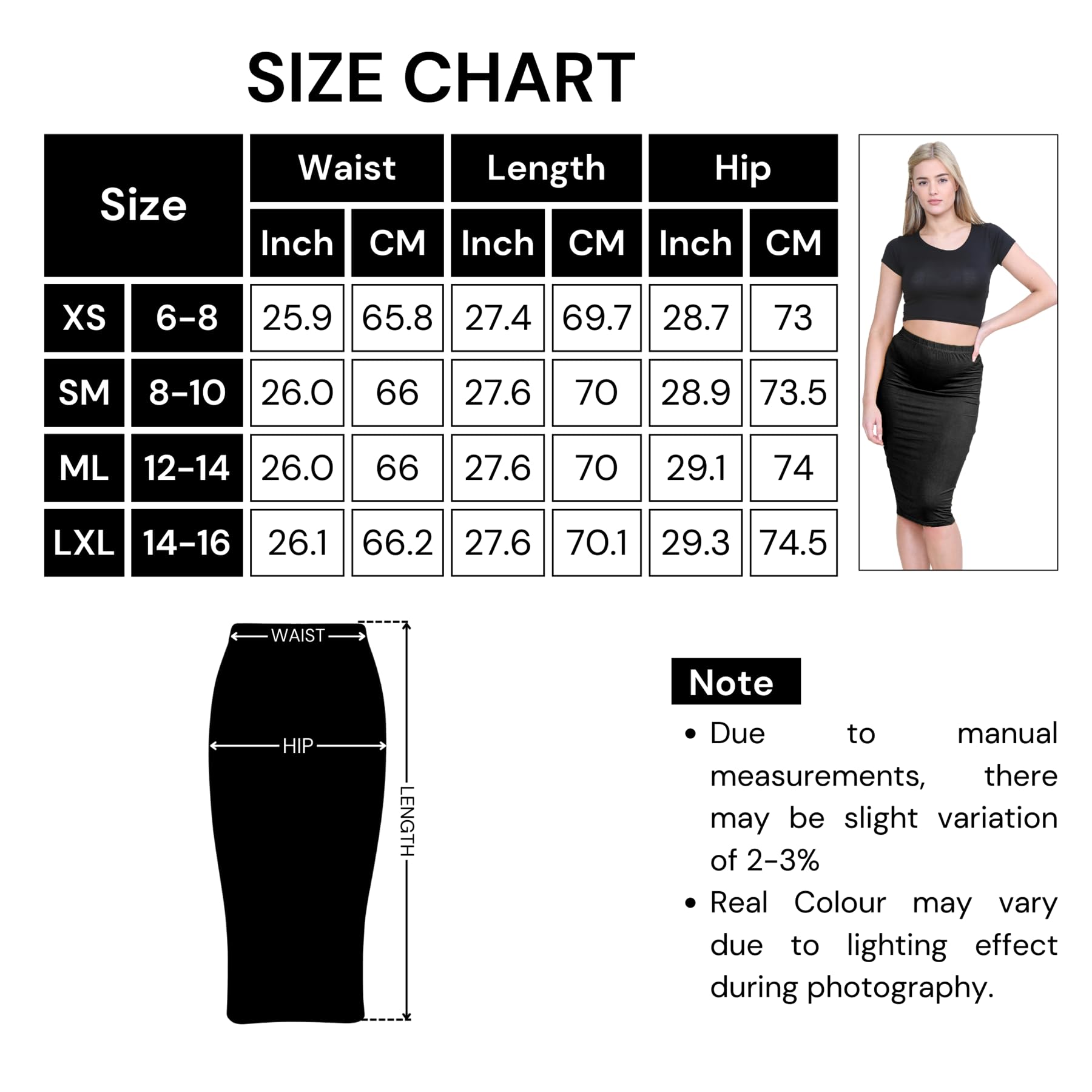 Janisramone® Women's Stretchy Midi Skirt - Elastic Waist, Soft Bodycon Pencil Skirt for Ladies - Summer Jersey Skirt | Perfect for Office, Date Night & Casual Outfits