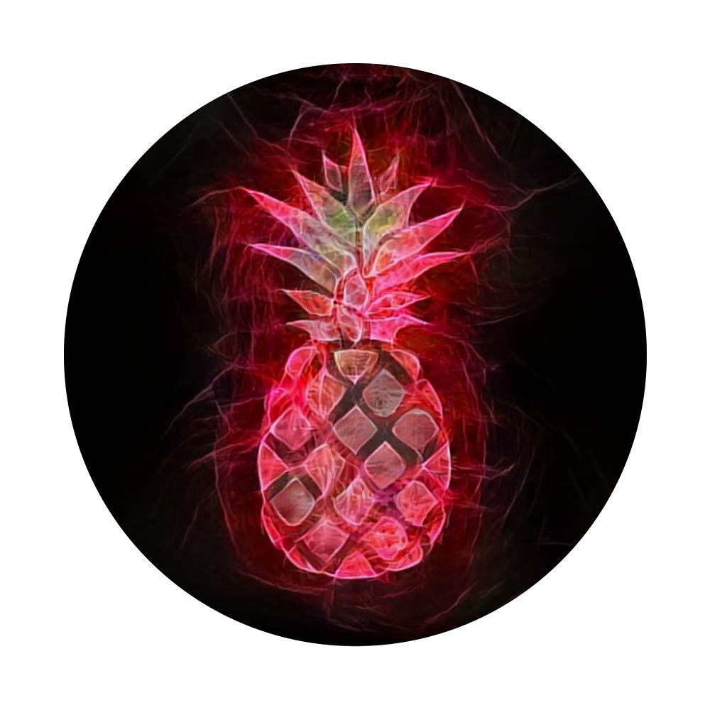 Stylish Pineapple Grip - Vibrant Red Electric Design for Phone Cases, Laptops & Tablets | Perfect for Summer Beach Accessories & Tropical Decor