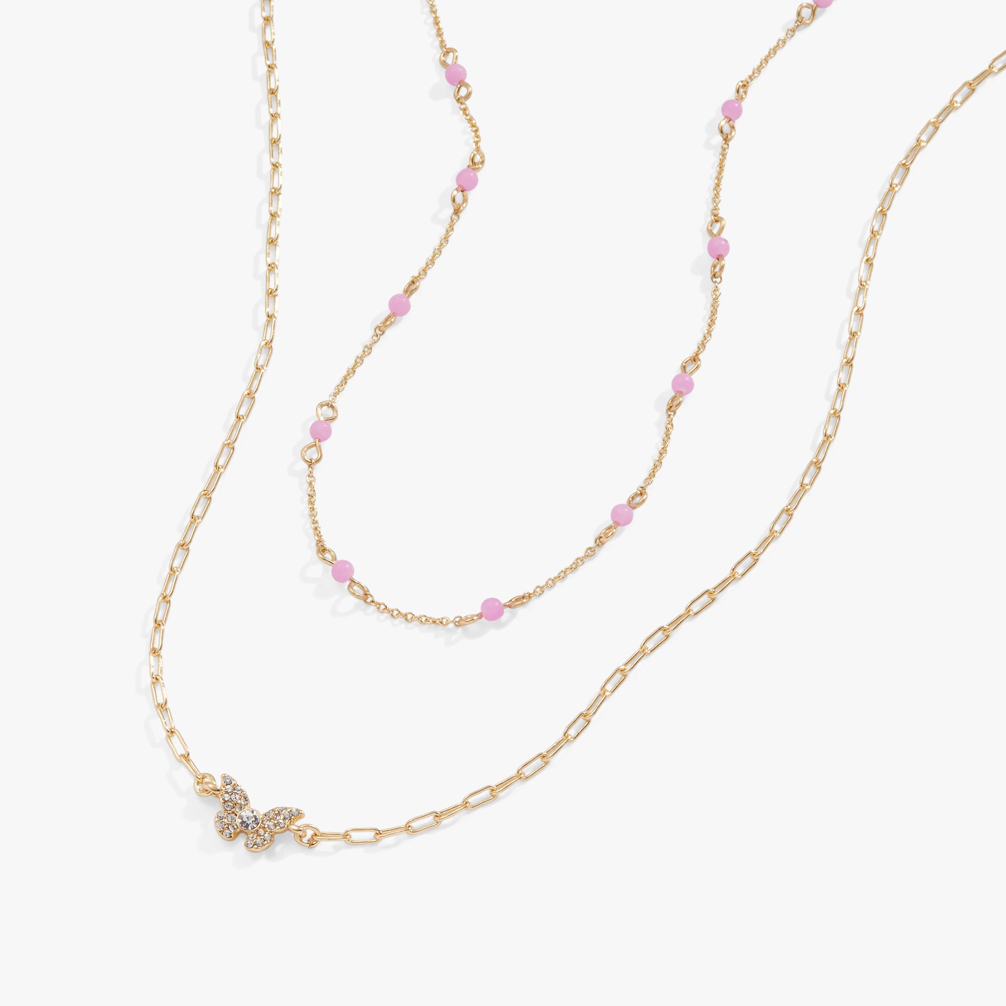 Elegant Butterfly Necklace with Pink Agate - Perfect for Women's Fashion & Gift Giving | Wedding, Party & Everyday Wear