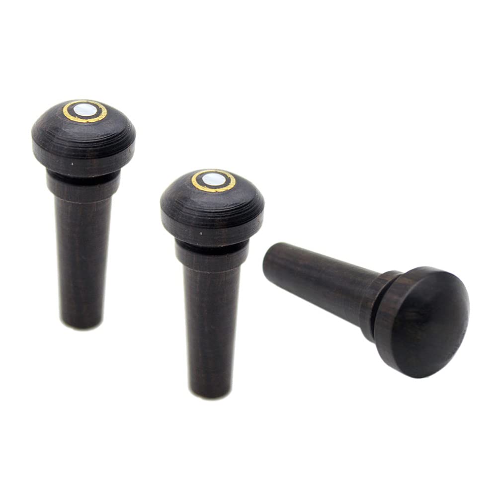 MILISTEN 3-Piece Violin Endpin, Bridge, and Fine Tuner Set - Ebony Violin Accessories for Bridge Adjustment and String Tuning | Perfect for Violin Maintenance, Repair, and Sound Optimization