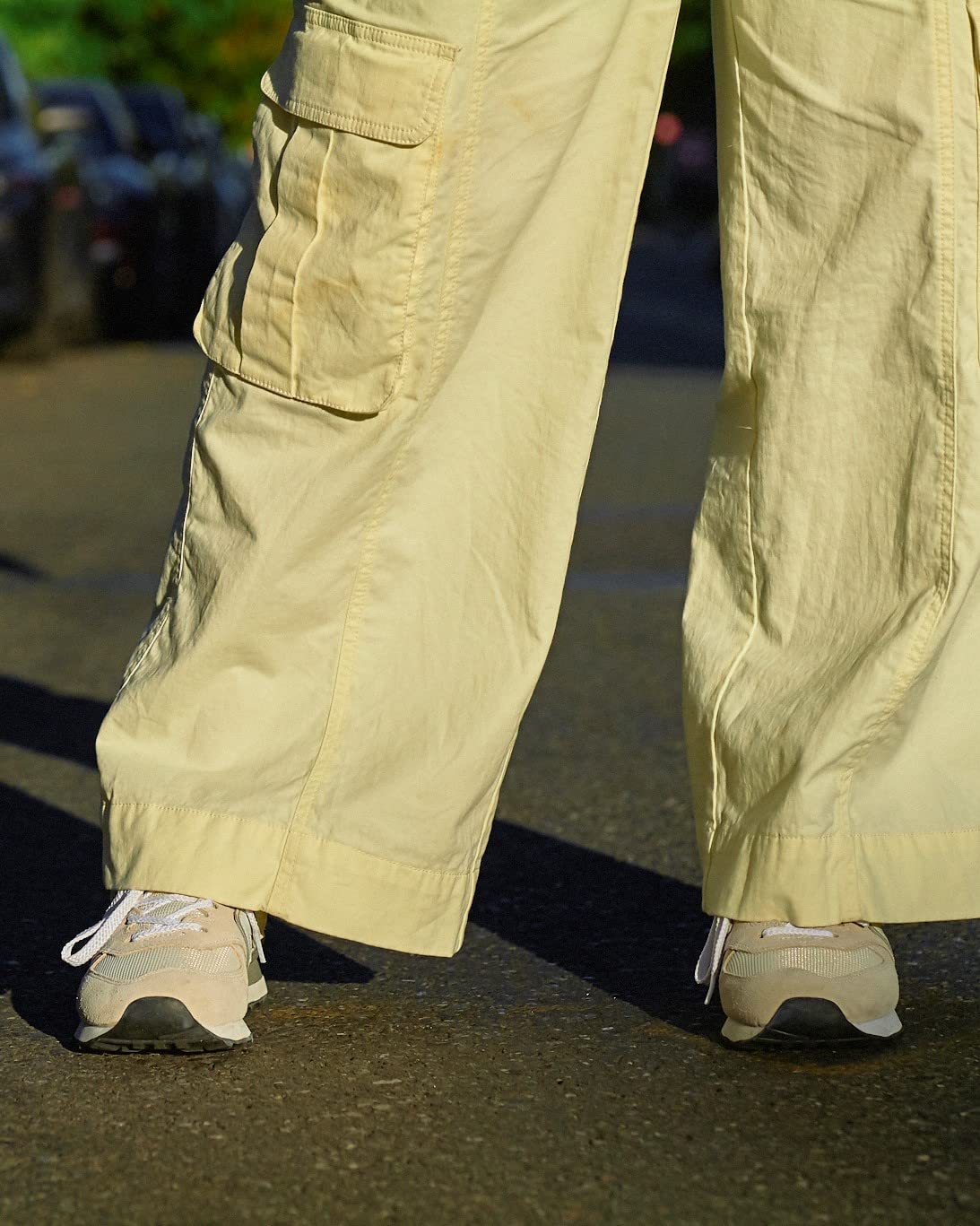 The Drop Women's Whisper White Cargo Pants by @monetmcmichael - Stylish Casual & Streetwear Pants for Everyday Wear, Travel & Outdoor Activities