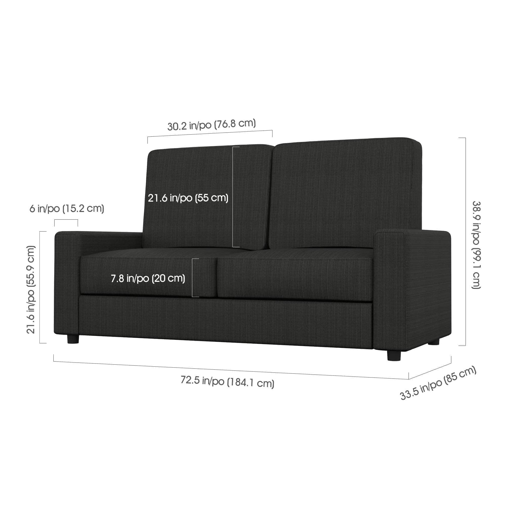 Space-Saving Full Murphy Wall Bed with 2 Storage Units & Convertible Sofa (109