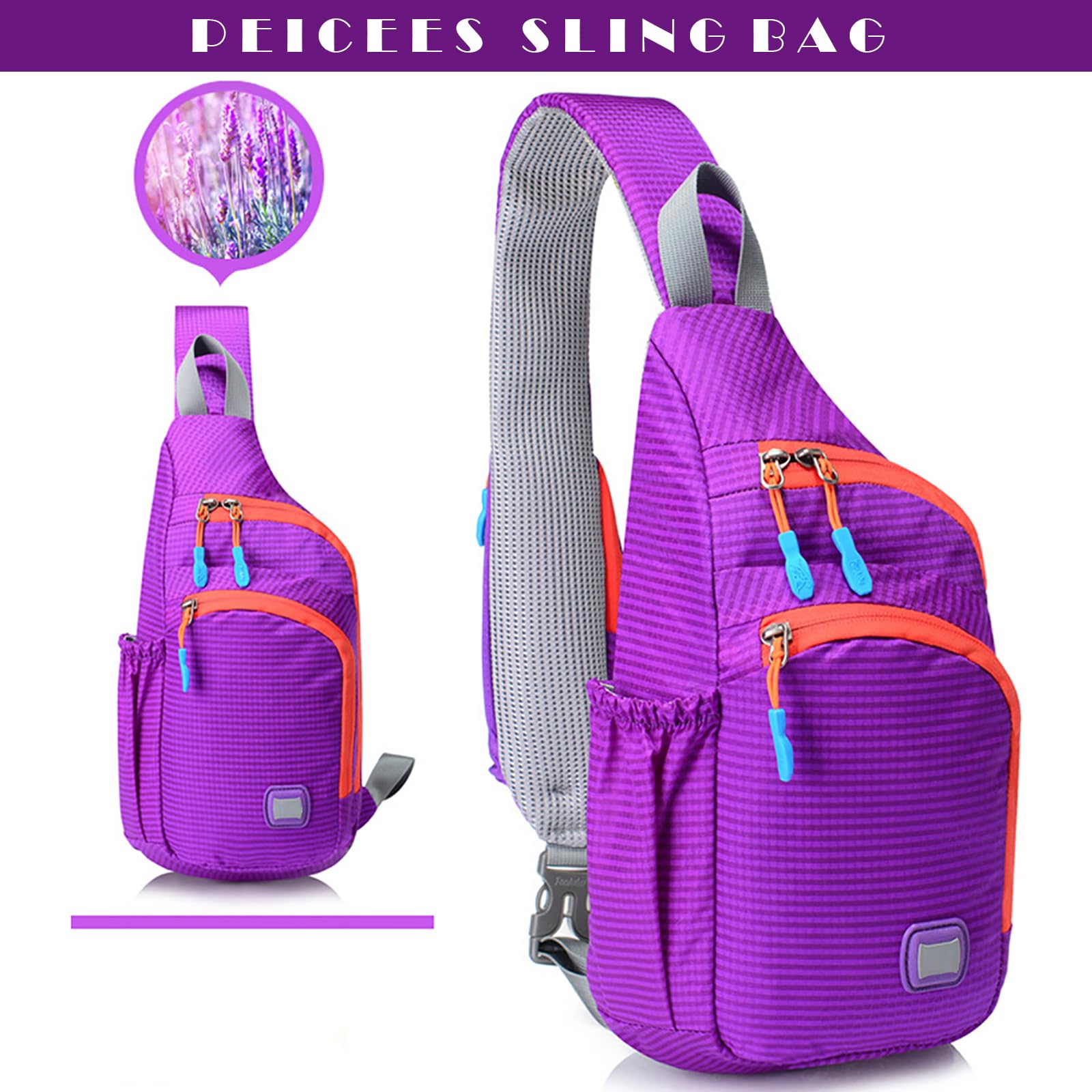 Waterproof Unisex Small Sling Backpack - Lightweight Crossbody Shoulder Bag for Travel, Hiking & Daily Use