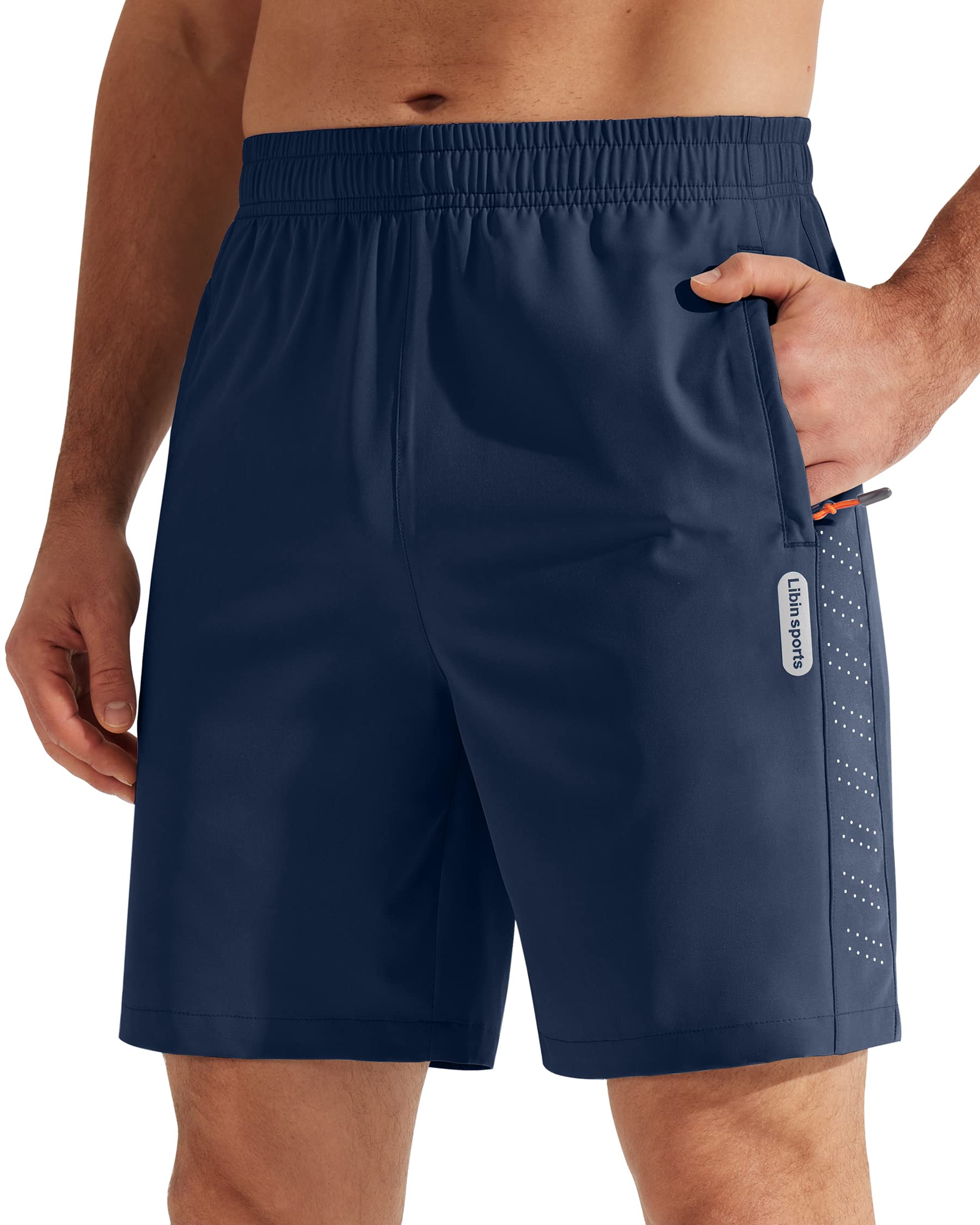 Libin Men's 7 Inch Athletic Running Shorts - Quick Dry Workout Gym Hiking Basketball Shorts with Pockets - Lightweight & Breathable for Training, Jogging, and Outdoor Activities