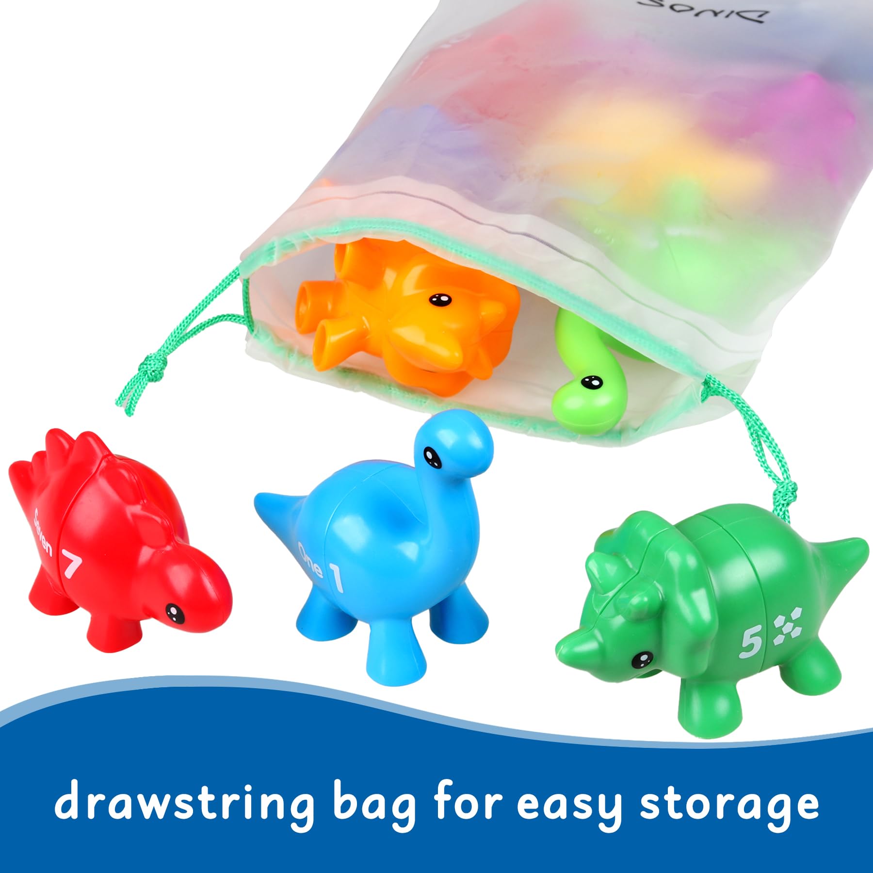 Dinosaur Montessori Toys for Toddlers 1-4 - Educational Sensory Toys for Outdoor Learning & Travel Play