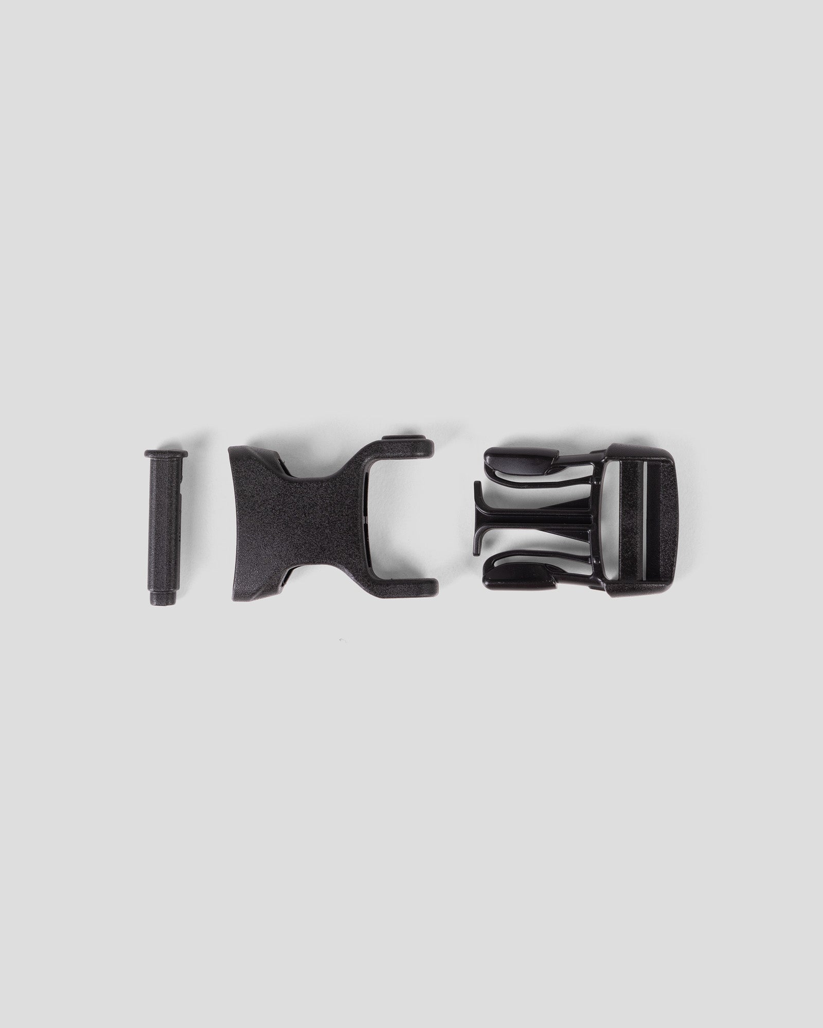 20mm Black Single Adjust Buckle Repair Kit for Backpacks, Belts & Outdoor Gear - Heavy Duty Replacement Hardware