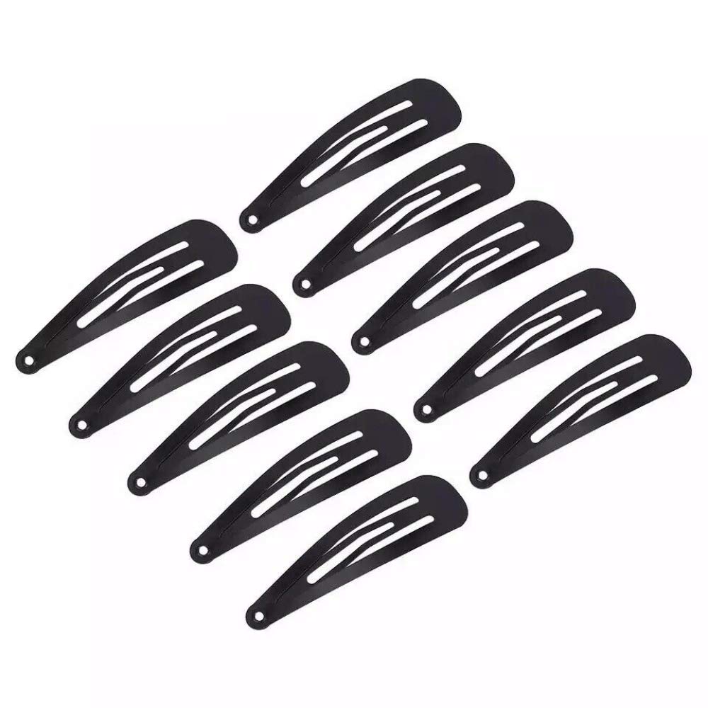 10 Pcs Black Hair Clips for Girls - Non-Slip Hairpins, Headbands & Hairgrips Set - Perfect for School, Parties & Daily Styling