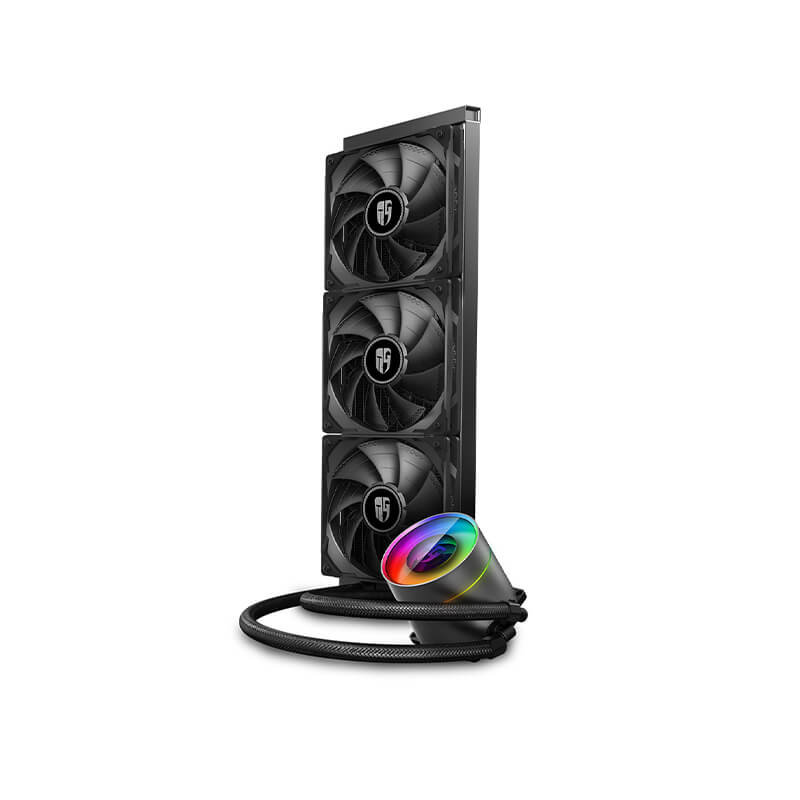 Deepcool Castle 360 RGB EX AIO Liquid CPU Cooler - 360mm RGB Water Cooling System for PC Gaming & Overclocking - Perfect for High-Performance Gaming Rigs and Workstations