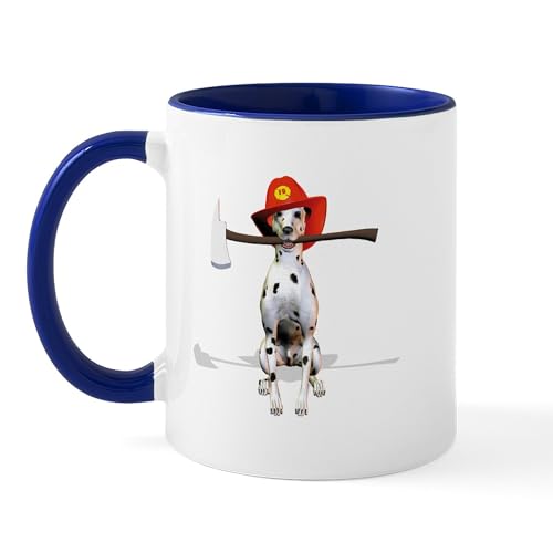 White/Navy Inside - Dalmatian Firema's Dog Mug